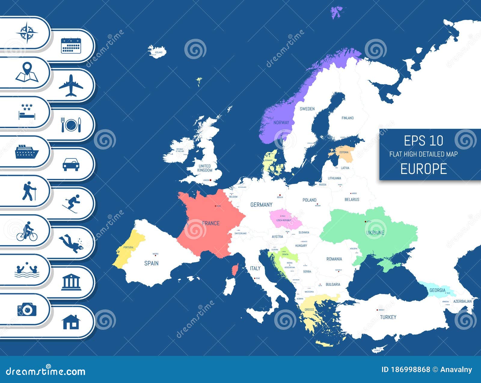 Mapa Político de Europa: Países y Capitales - Web de ONCE