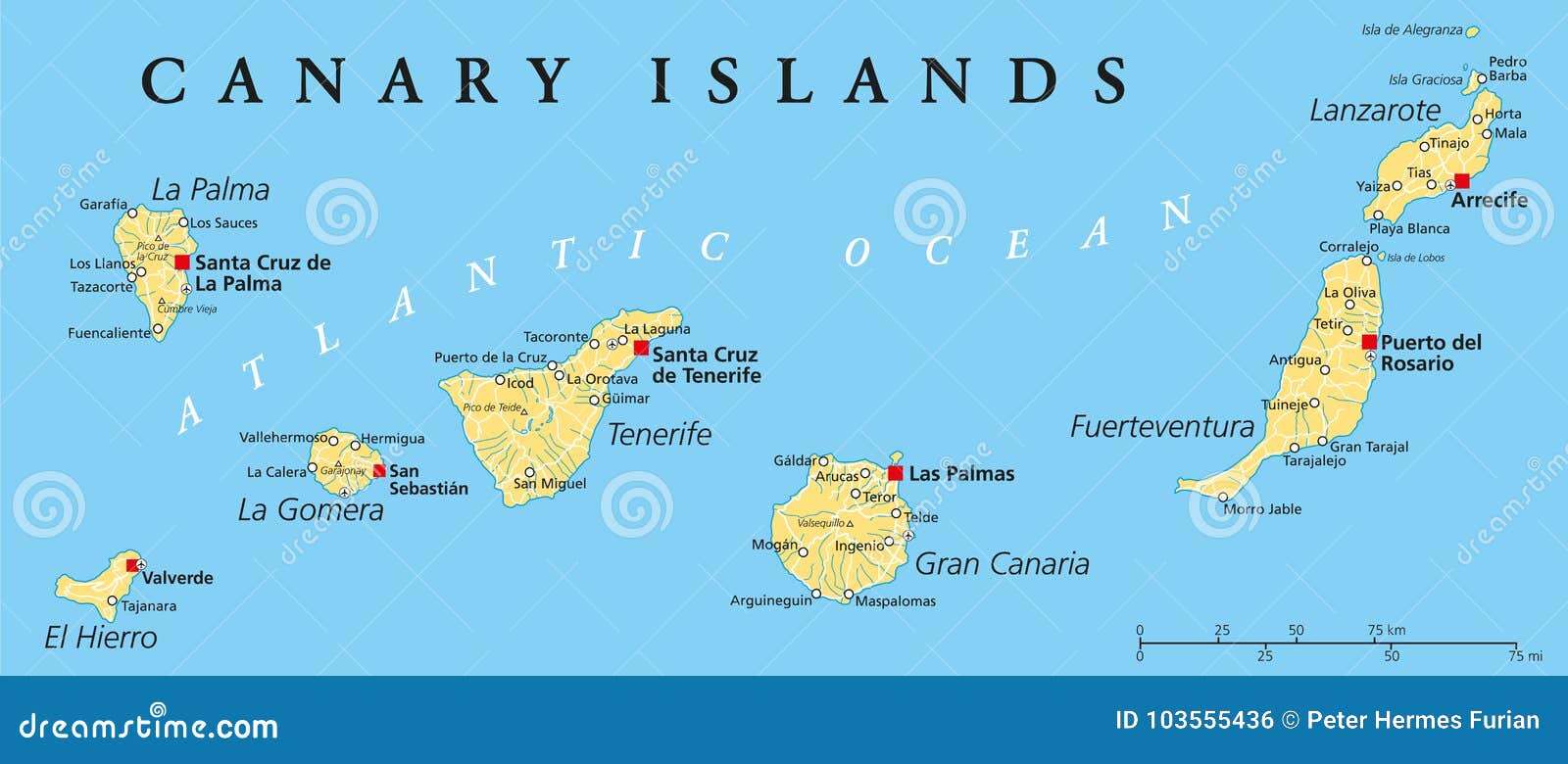 mapa politico de españa islas canarias Mapa Politico De Las Islas Canarias Ilustracion Del Vector Ilustracion De Sebastian Atlantico 103555436 mapa politico de españa islas canarias