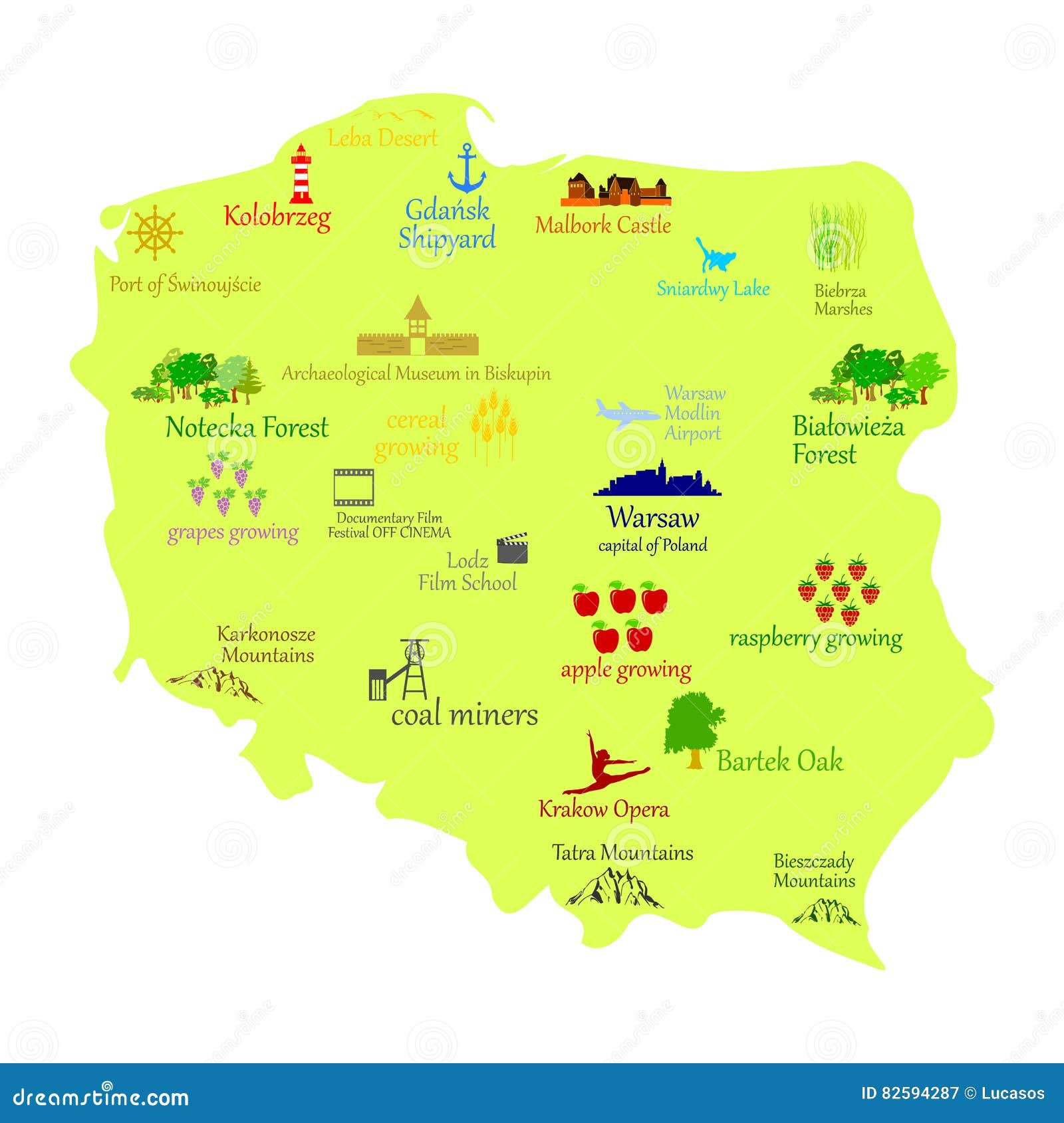Mapa Polska - Wektorowa Ilustracja Ilustracja Wektor - Ilustracja