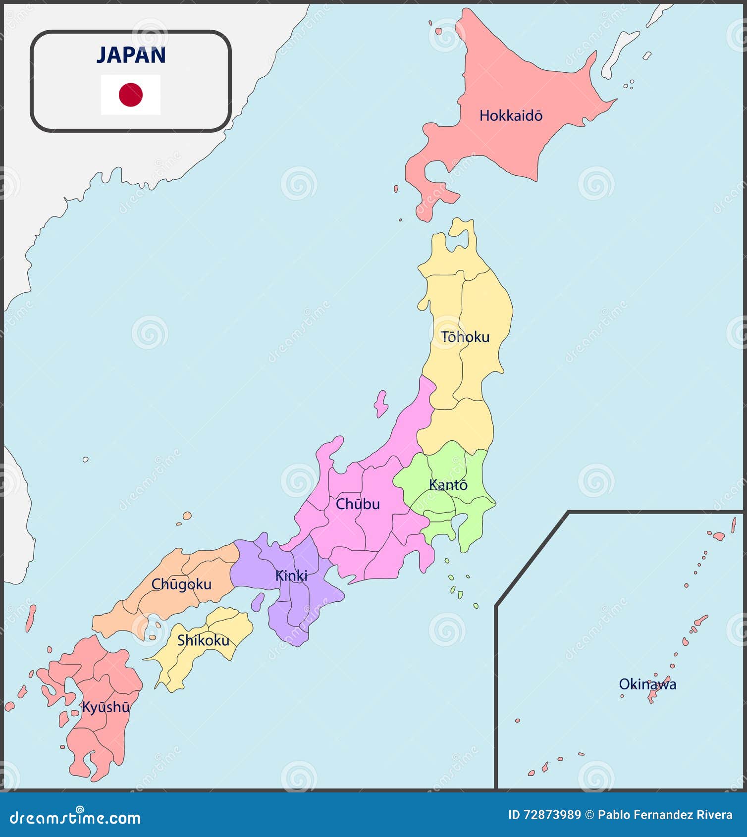 mapa poltico de japn con nombres 72873989