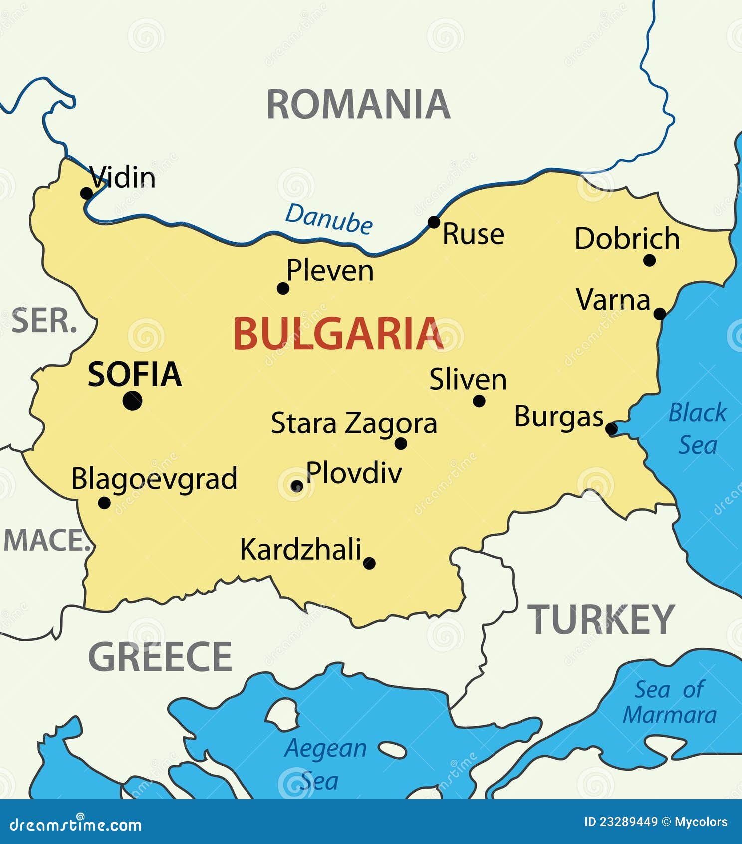 Mapa De Bulgaria