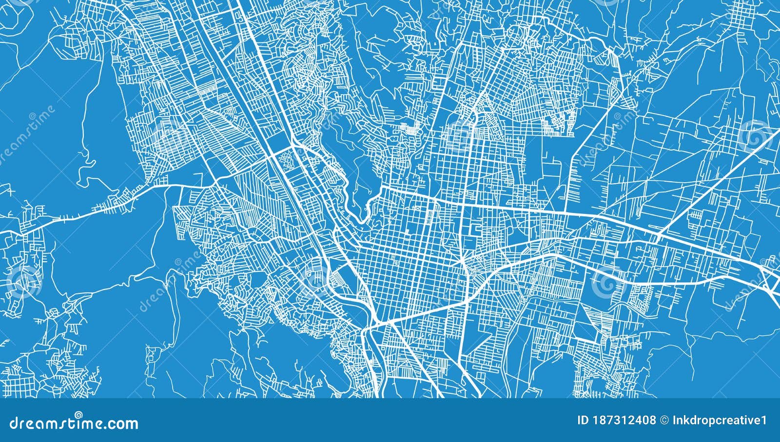 Mapa Urbano Vectorial De Oaxaca México Ilustración del Vector