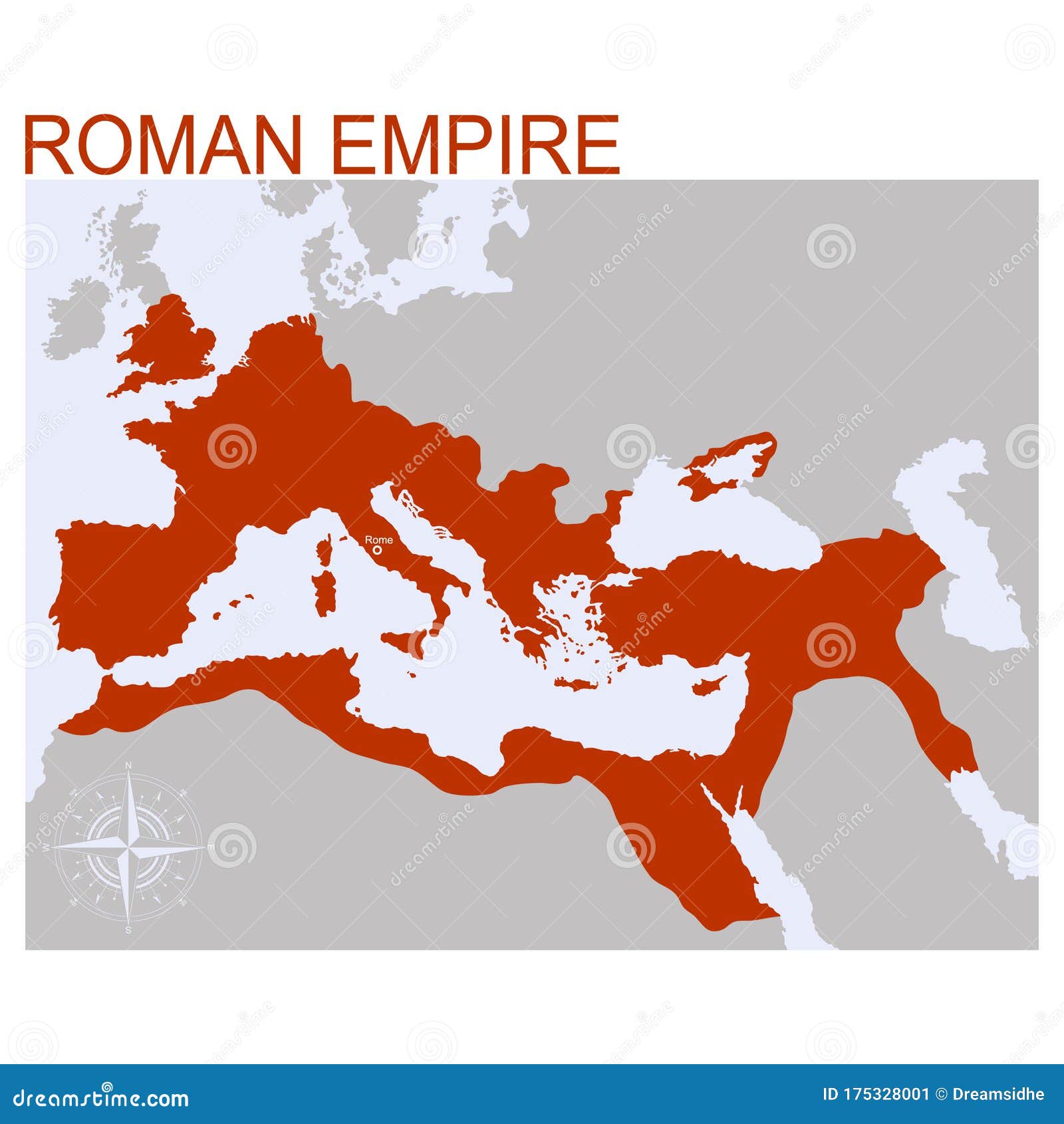 Mapa Vectorial Del Imperio Romano Ilustración del Vector - Ilustración de  historia, roma: 175328001, image size:1600x1690