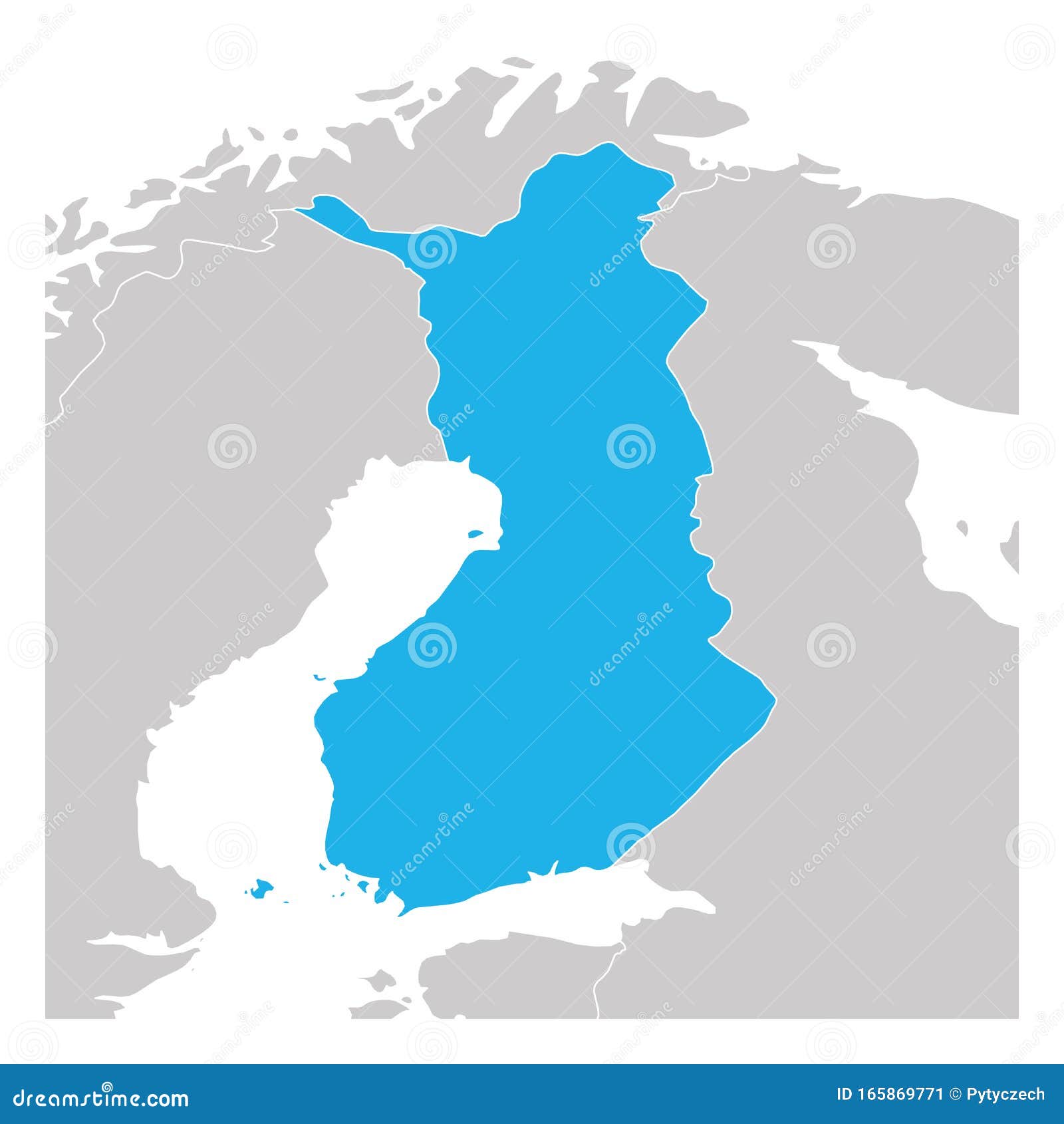 Mapa político simplificado dos países escandinavos e do norte da