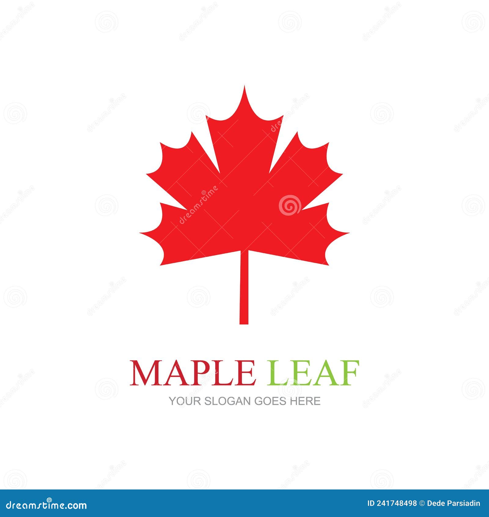 Maple leaf logo design Royalty Free Vector Image