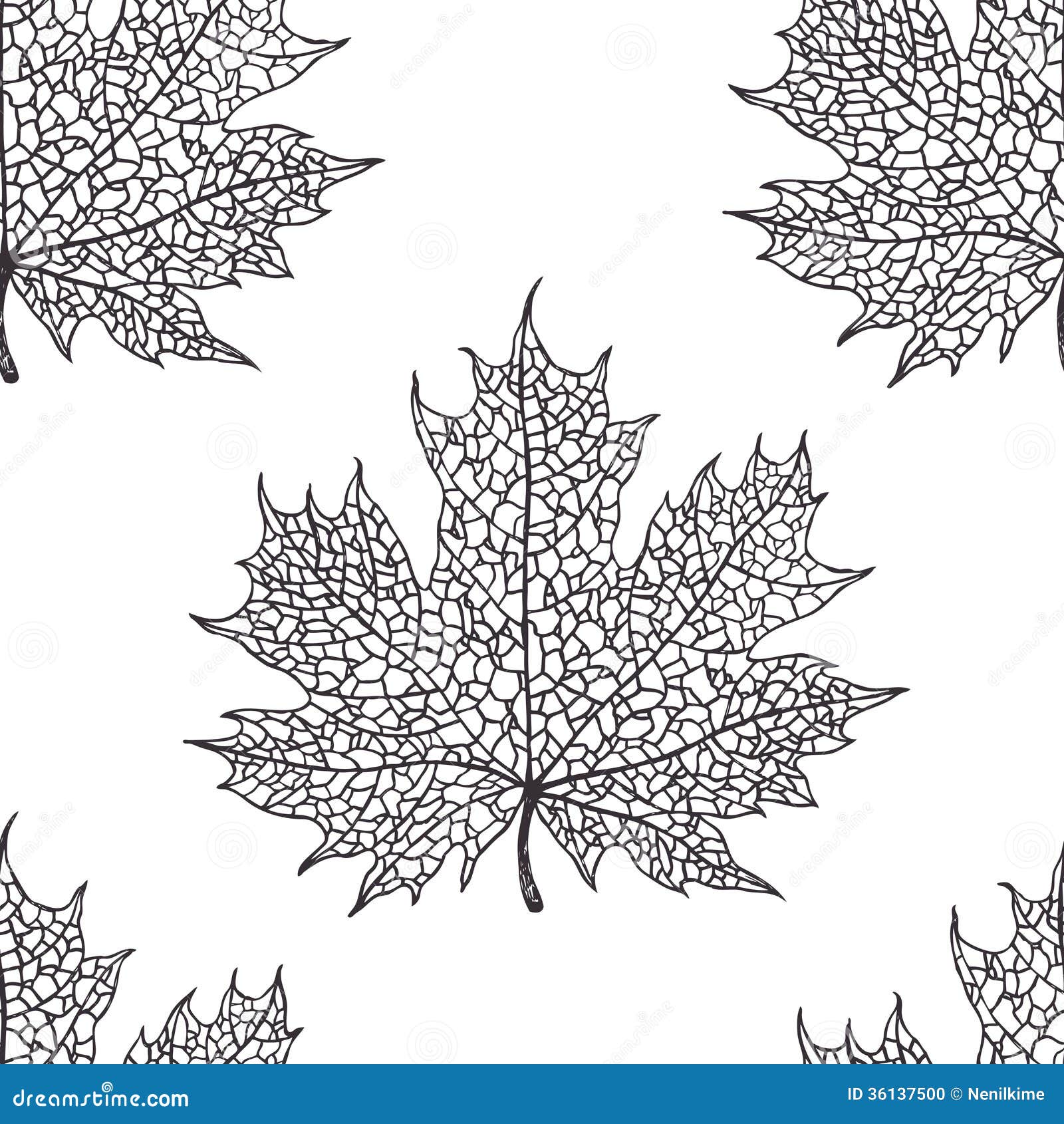 Maple leaf vines in this pattern frame vintage Vector Image