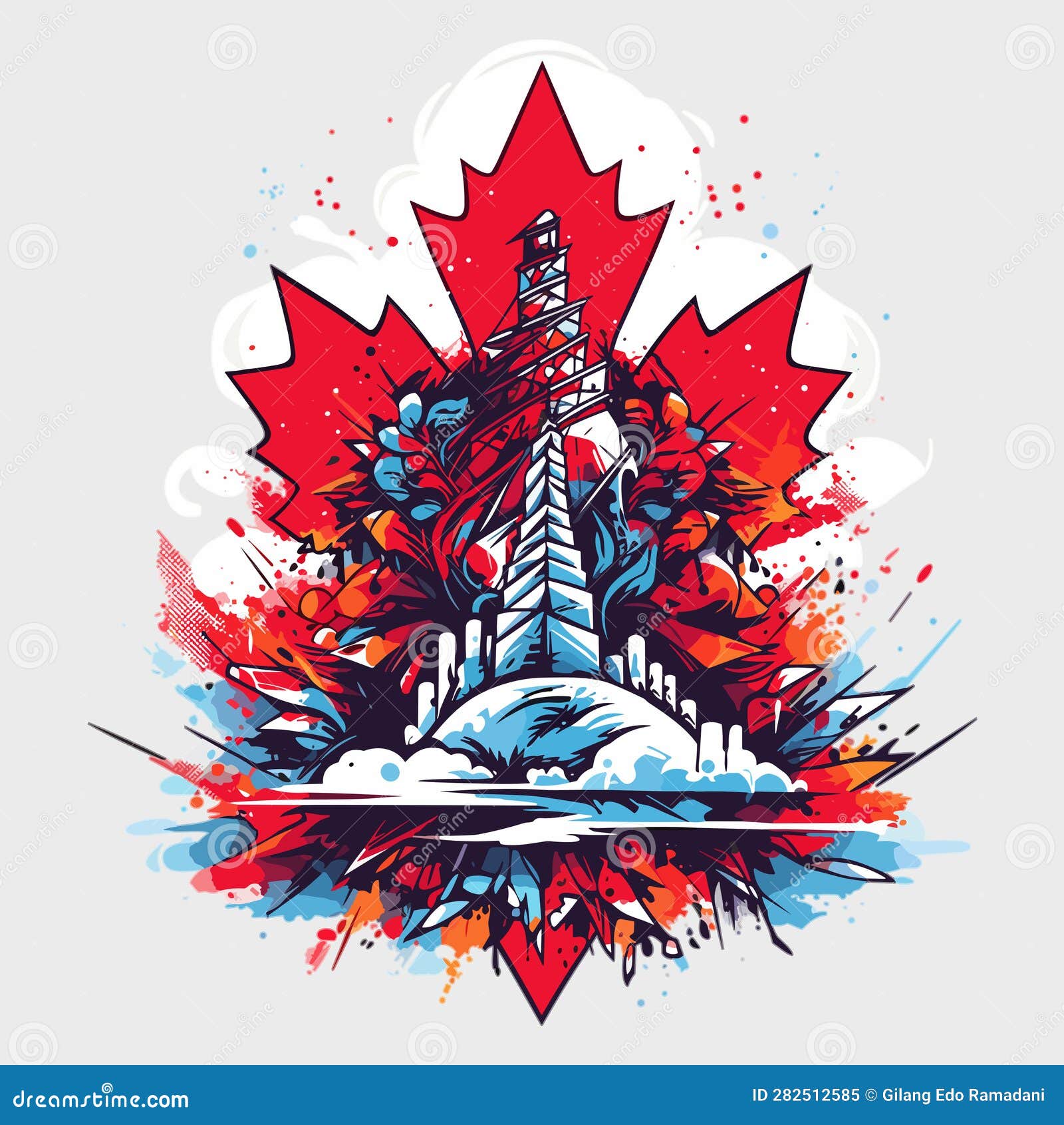 Maple Leaf Vector Canada T-shirt Design Vector Art Stock Vector