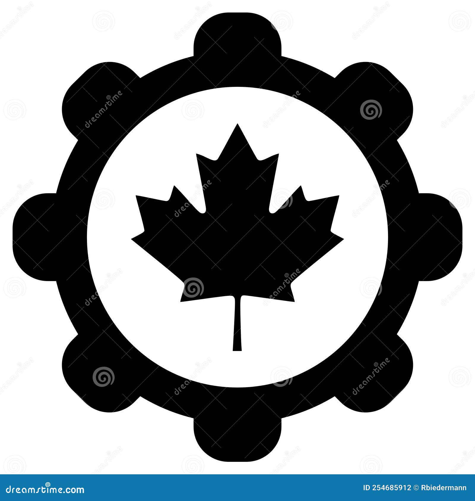 Maple leaf and wheel stock vector. Illustration of leaves 254685912