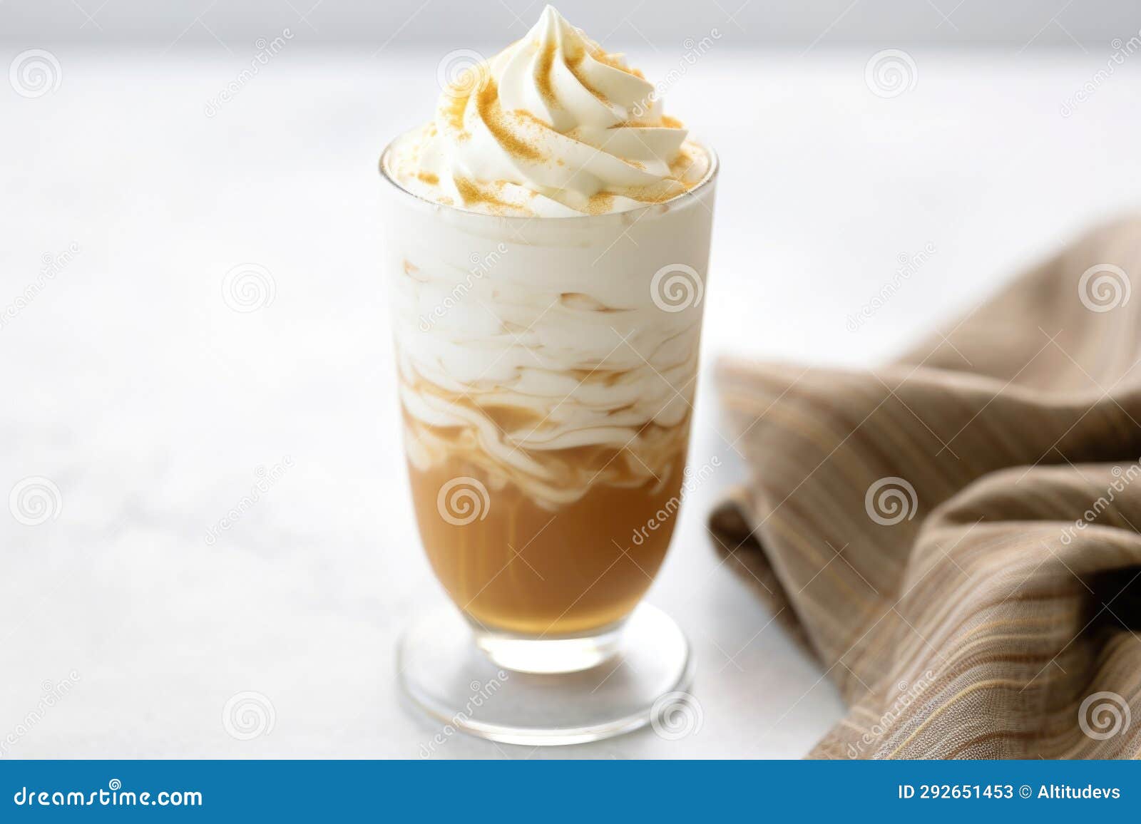 Maple Syrup Milkshake Topped with Whipped Cream Stock Image Image of