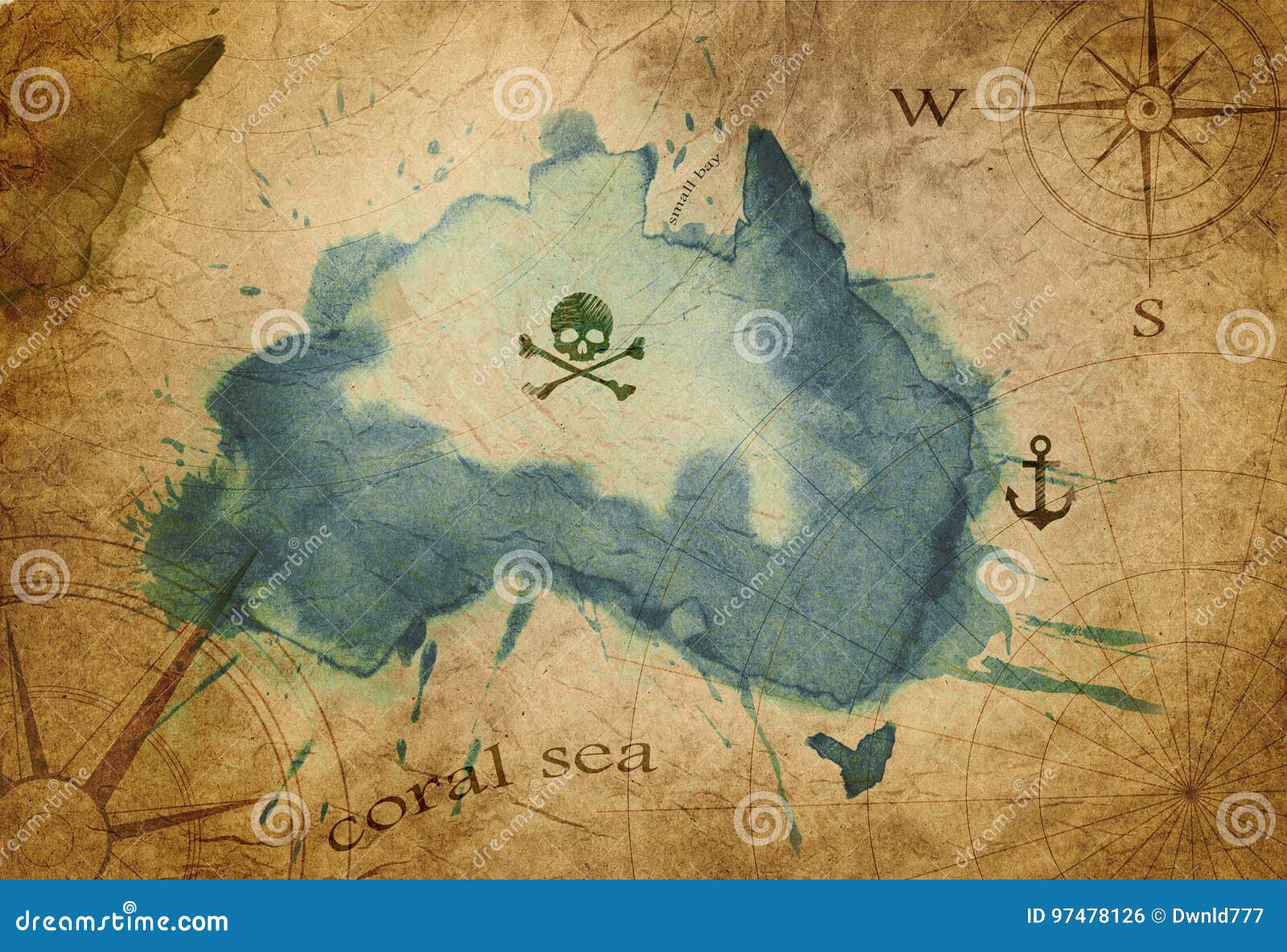 Mappa Del Tesoro Pirata Rossa - Set Da 4 Pezzi Per Feste A Tema E Decorazioni - Foto 7