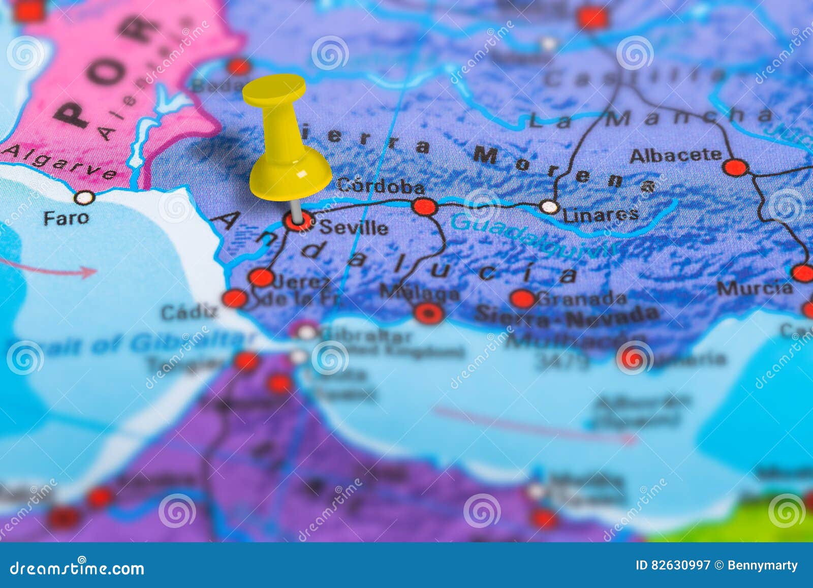 Mappa Di Siviglia Spagna Immagine Stock Immagine Di Citt