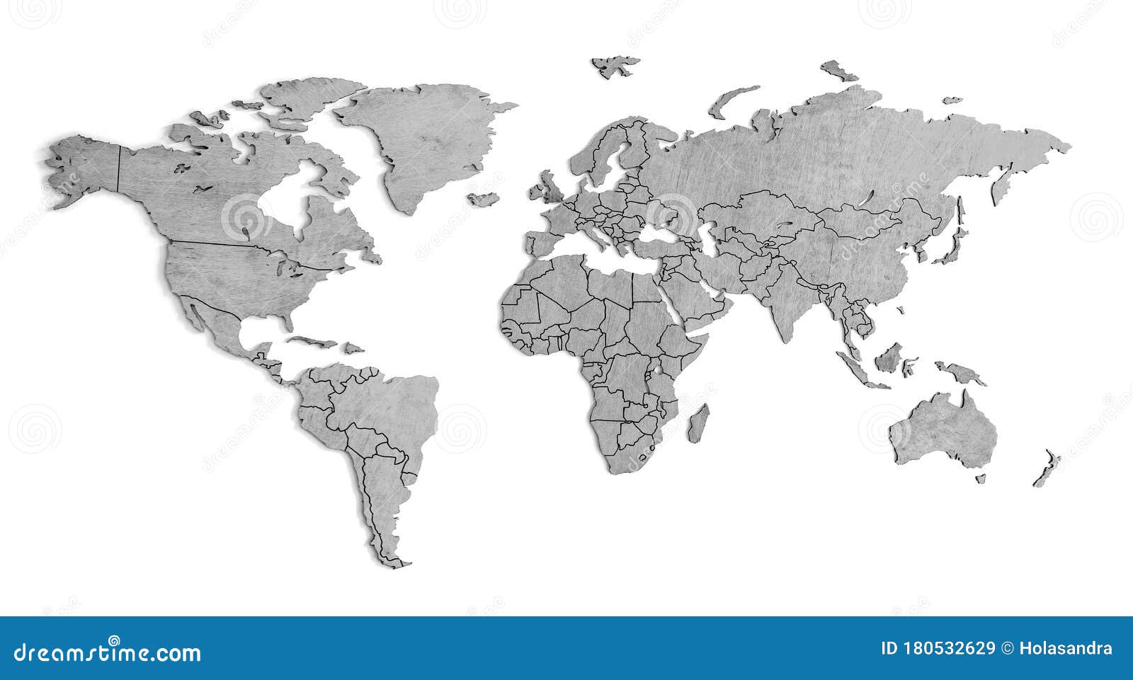 Mappa Di Un Mondo in Legno Bianco E Nero Su Una Parete Bianca Con 5  Continenti Immagine Stock - Immagine di sfondo, asia: 180532629