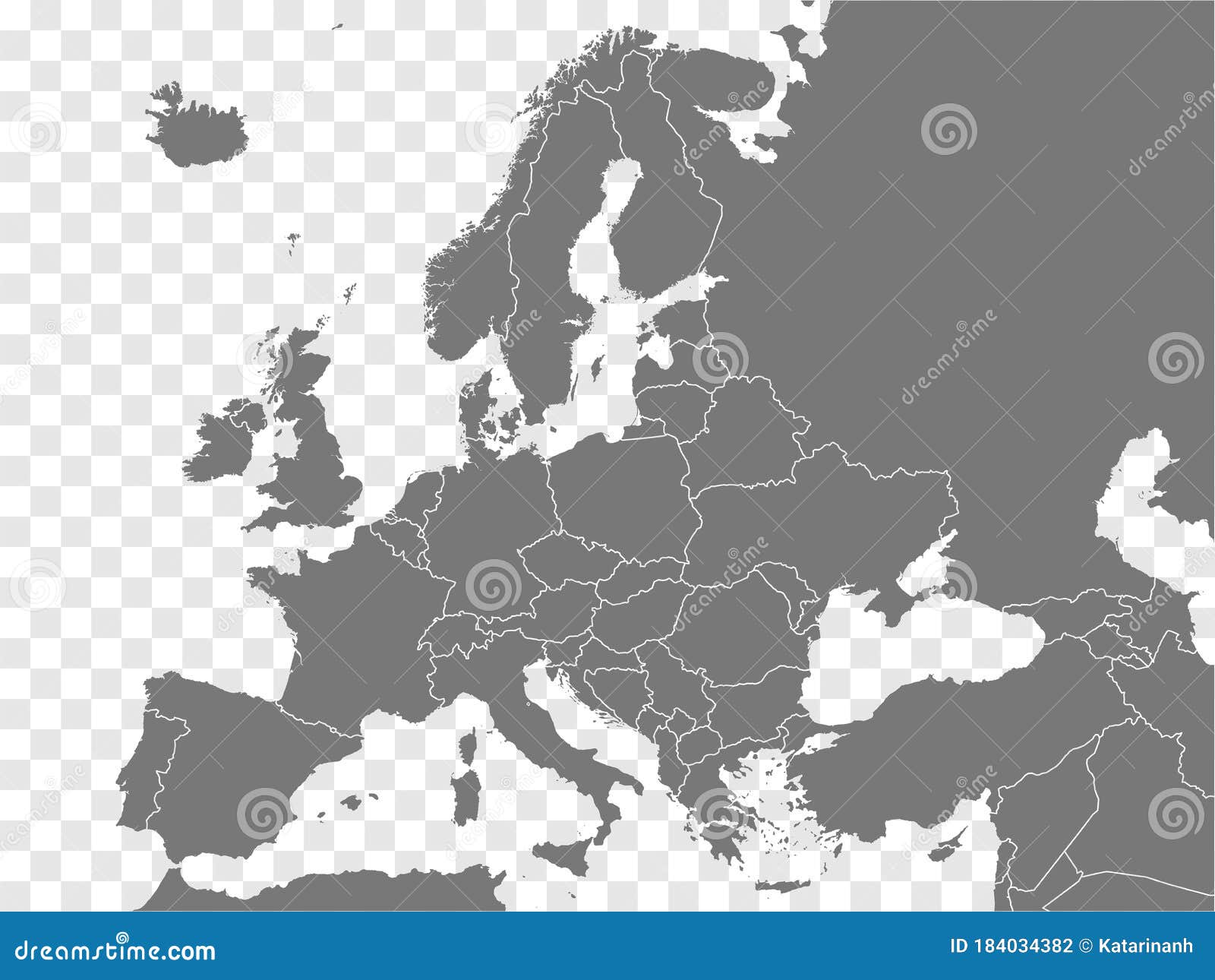 Mappa Vettore Europa. Europa Grigia Mappa Del Vettore Bianco in Background  Trasparente. Cartina Geografica Grigia Simile Per L'eur Illustrazione  Vettoriale - Illustrazione di italia, grande: 184034382