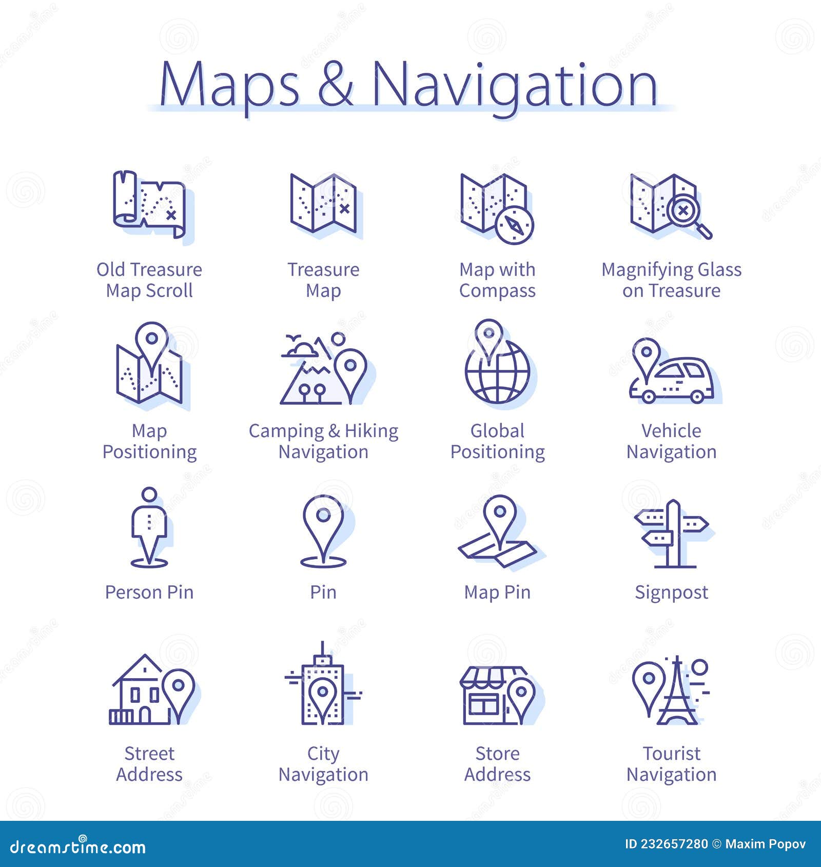 Maps, Navigation Pack. Travel Maps, Location Pins Stock Vector ...