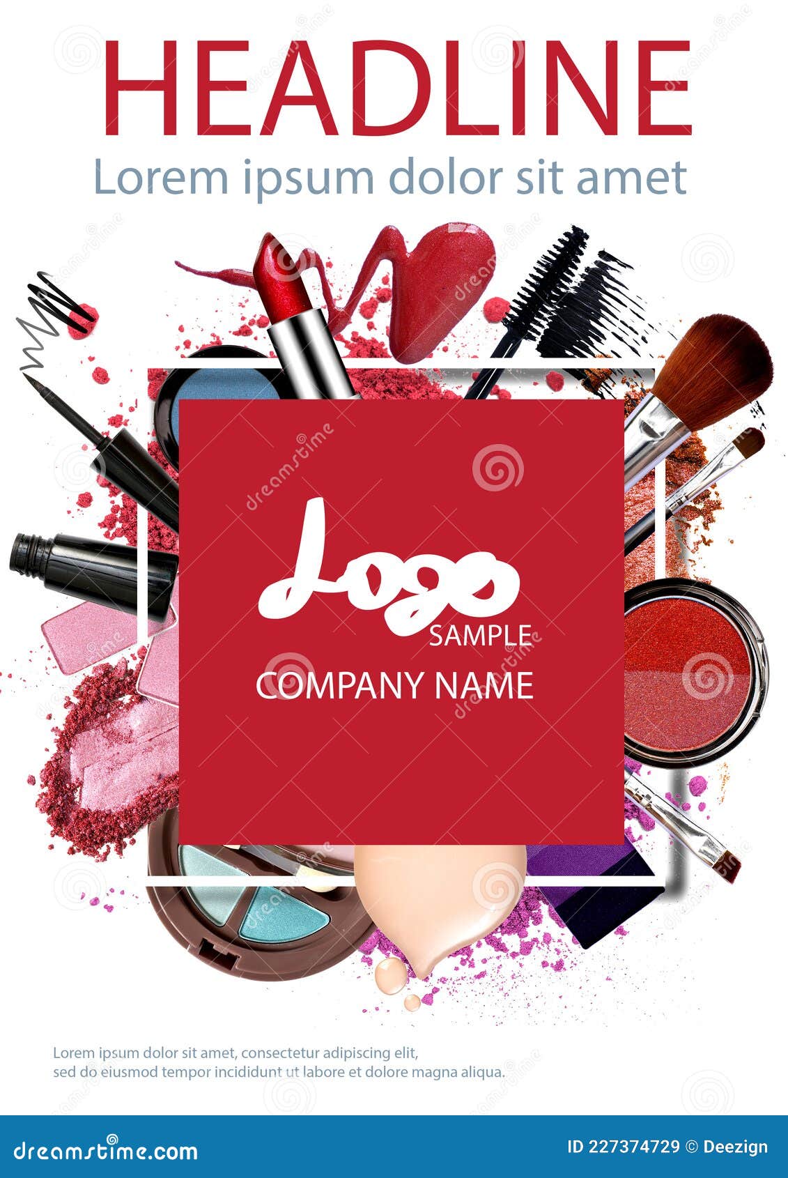 Maquillaje De Belleza Y Cosmética Colección De Moda Banners Web De Portadas  O Folletos Stock de ilustración - Ilustración de anuncio, folleto: 227374729