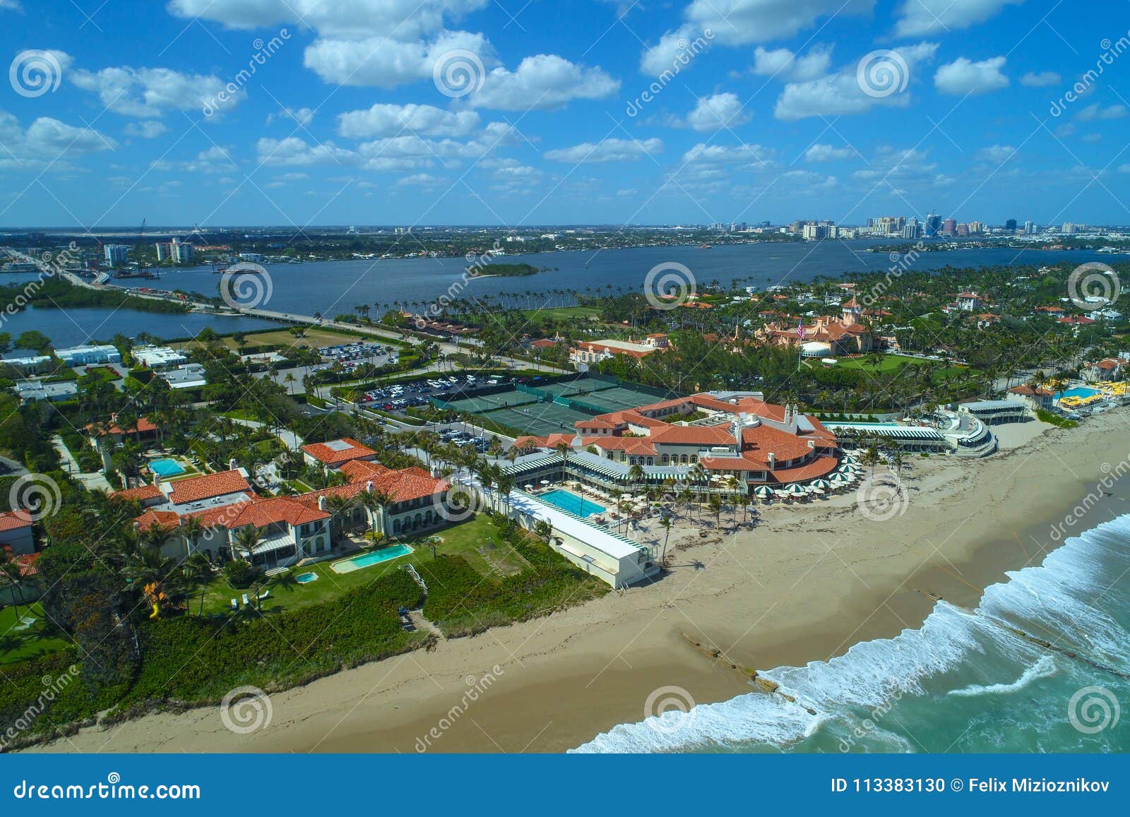 aerial image of mar a lago resort and playground of the wealthy