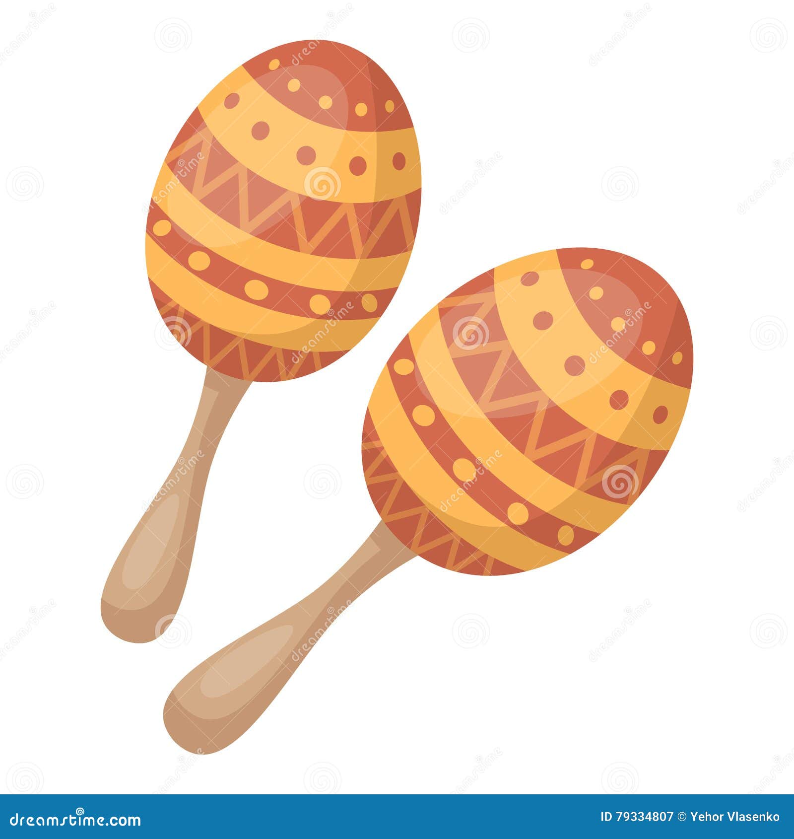 Maracas Icon Musical Instrument Of Maraca Stock Illustration