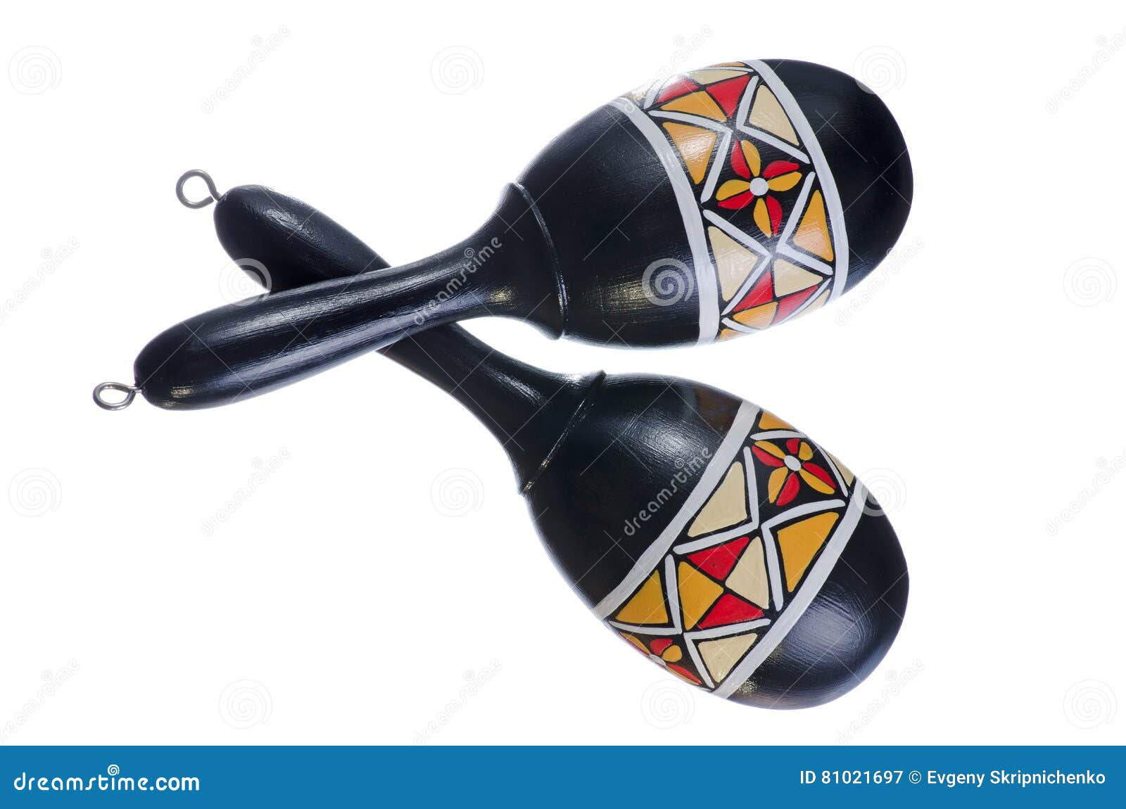 Maracas on a White Background Stock Image Image of cultural, pair