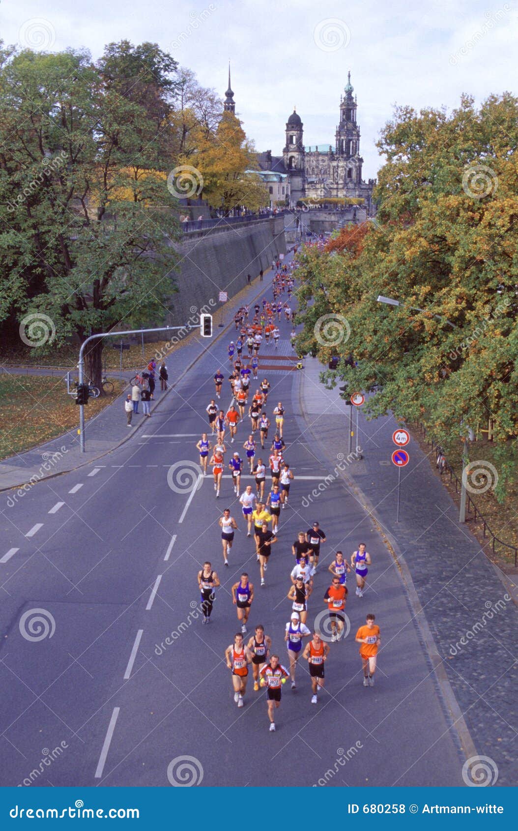 Marathon in Dresden Germany Editorial Stock Photo Image of road