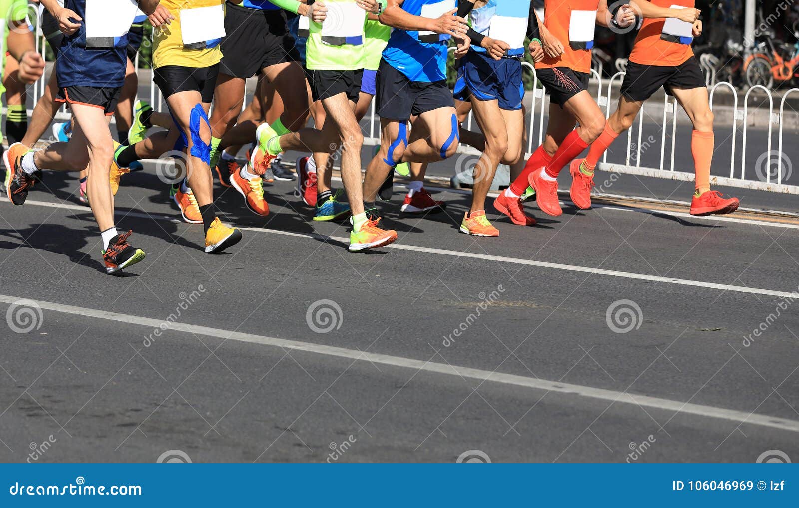 Marathon Runners Running on City Road Stock Image Image of diversity