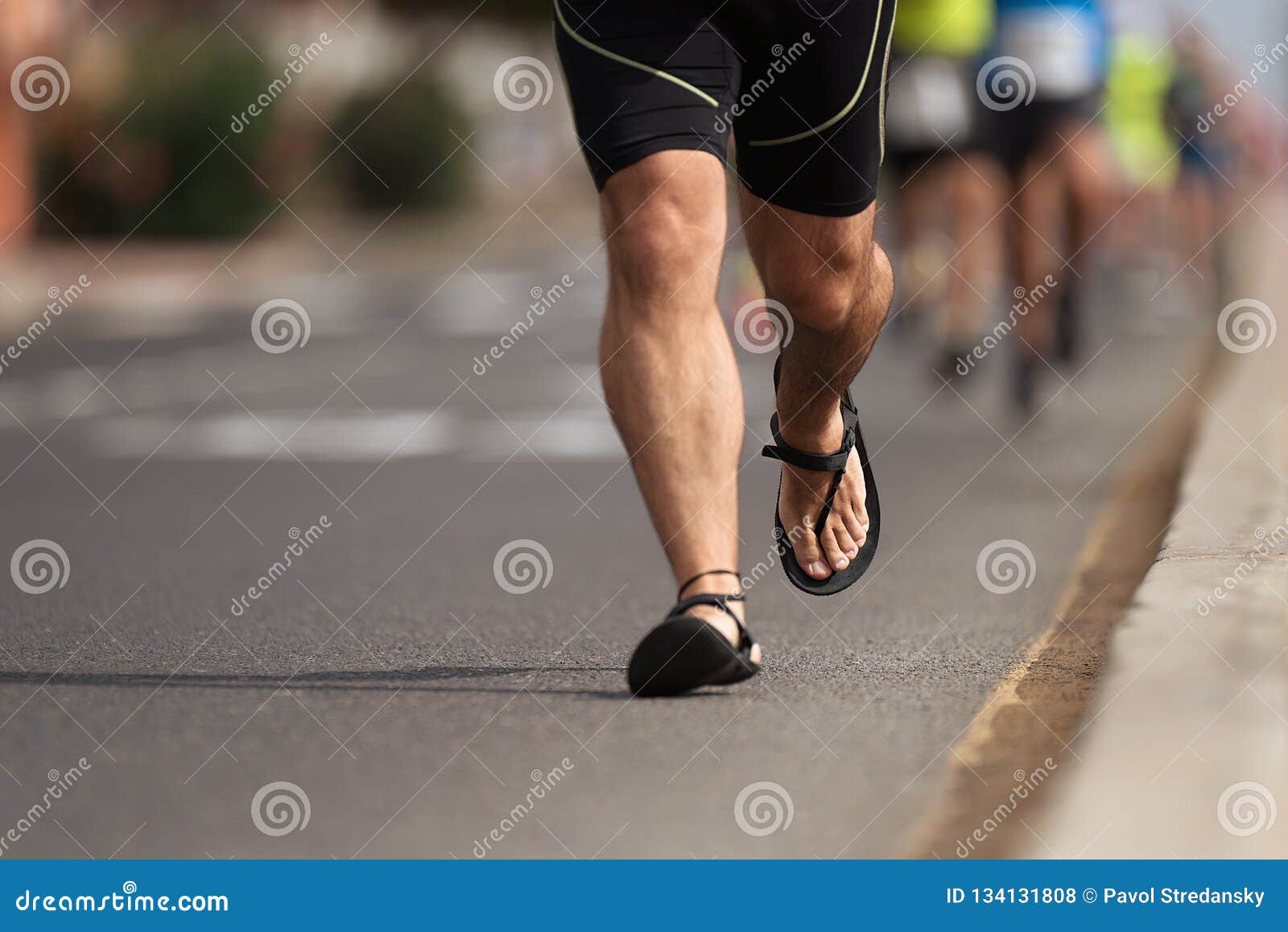 running with flip flops