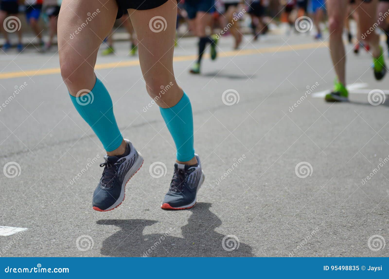 Marathon Running Race, Many Runners Feet on Road, Sport, Fitness and ...