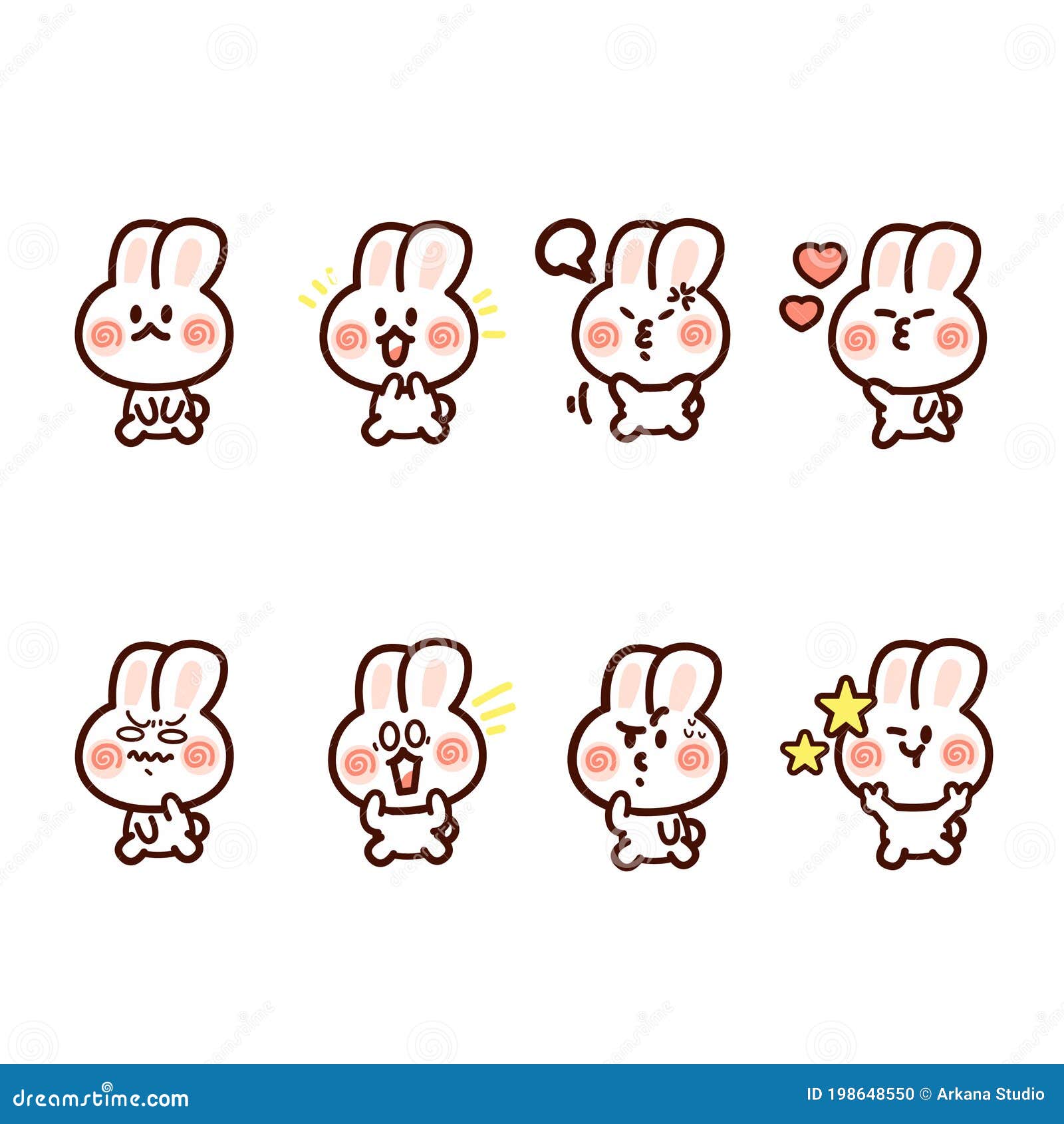 Descarga Vector De Set De Pegatinas De Animales Kawaii