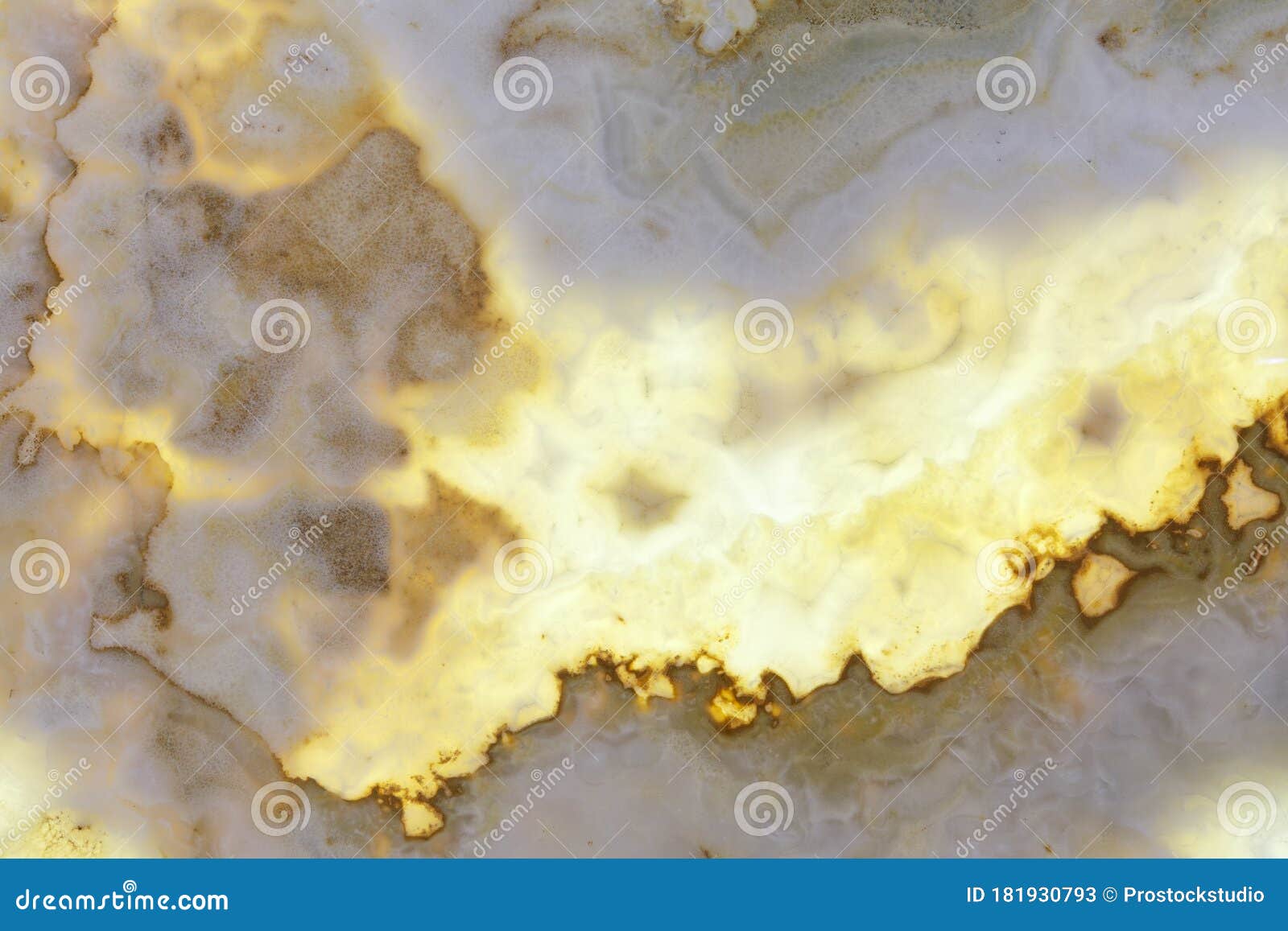Marble on Background of Bright Light. Yellow and White Stock Image