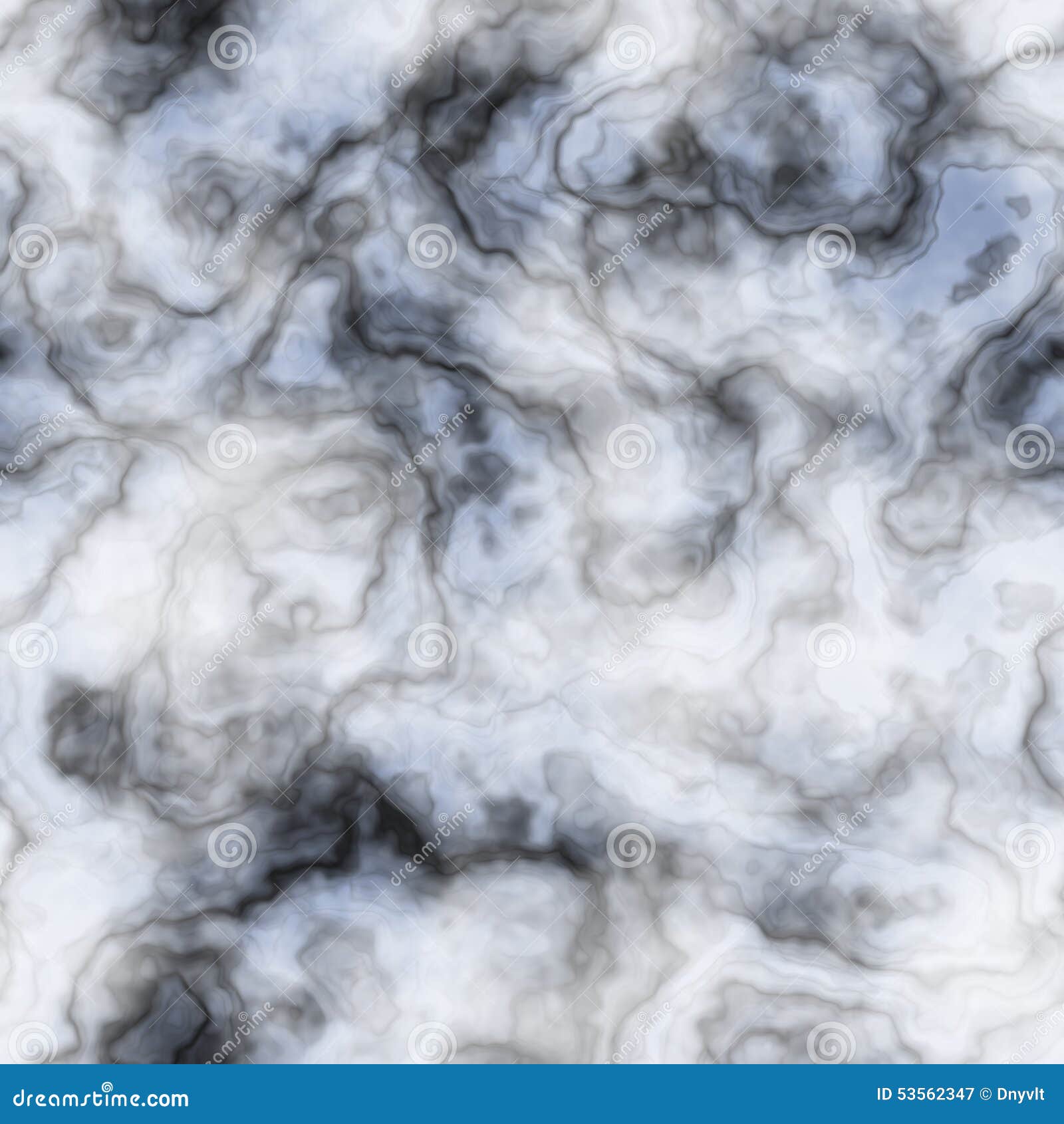 Marble - Black, White and Blue - Seamless Background Stock Illustration ...