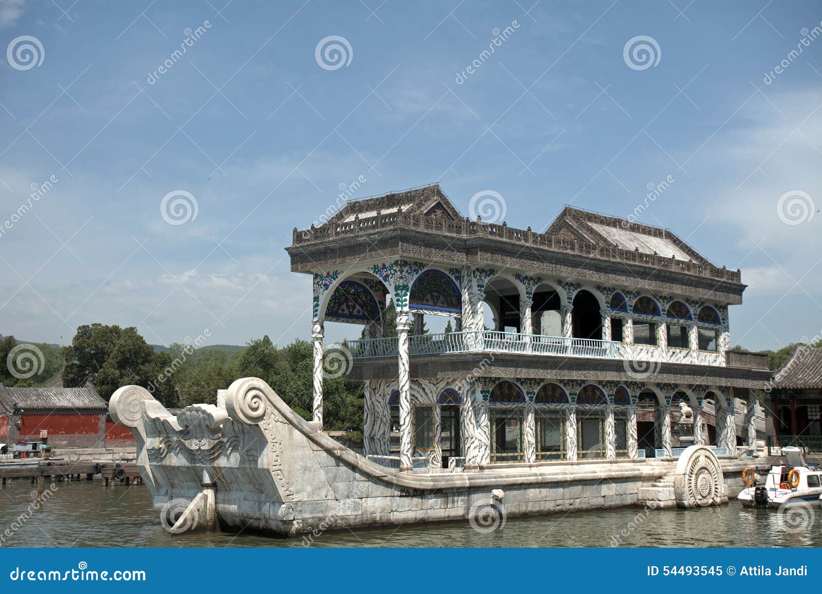 The Marble Boat in the Summer Palace, Beijing, China Editorial Image