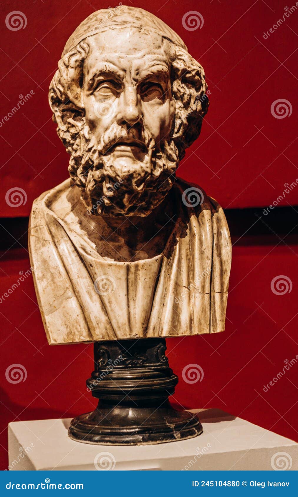 Marble Bust of Homer from the Pushkin Museum Stock Photo Image of