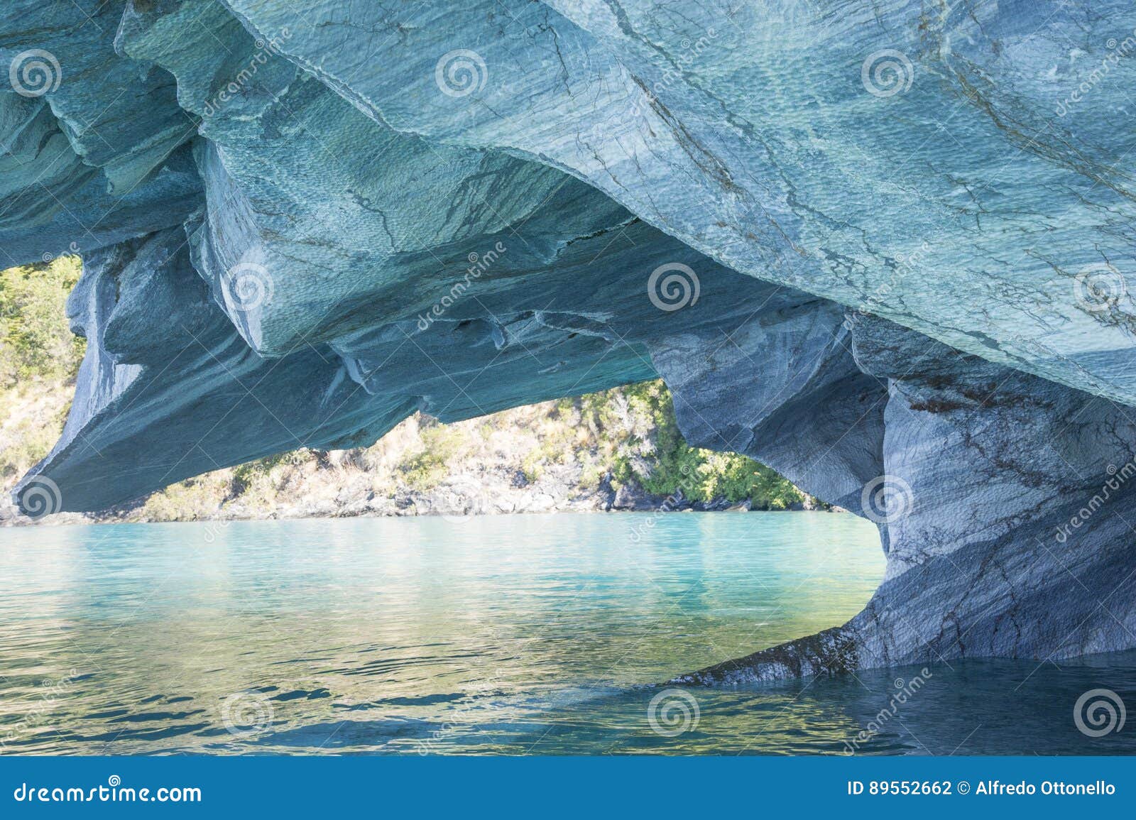 marble cathedral, general carrera lake, chile.