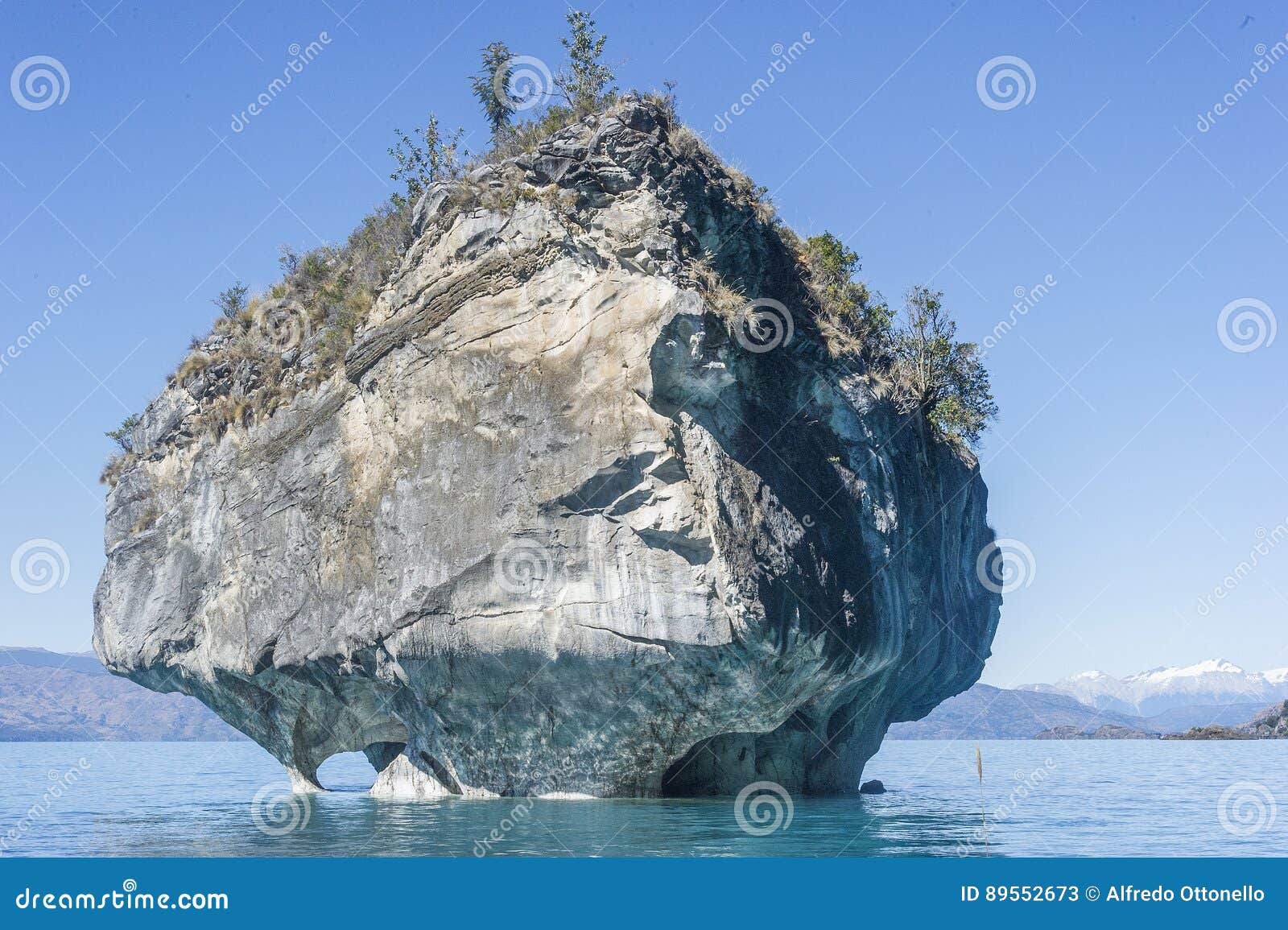 marble cathedral, general carrera lake, chile.