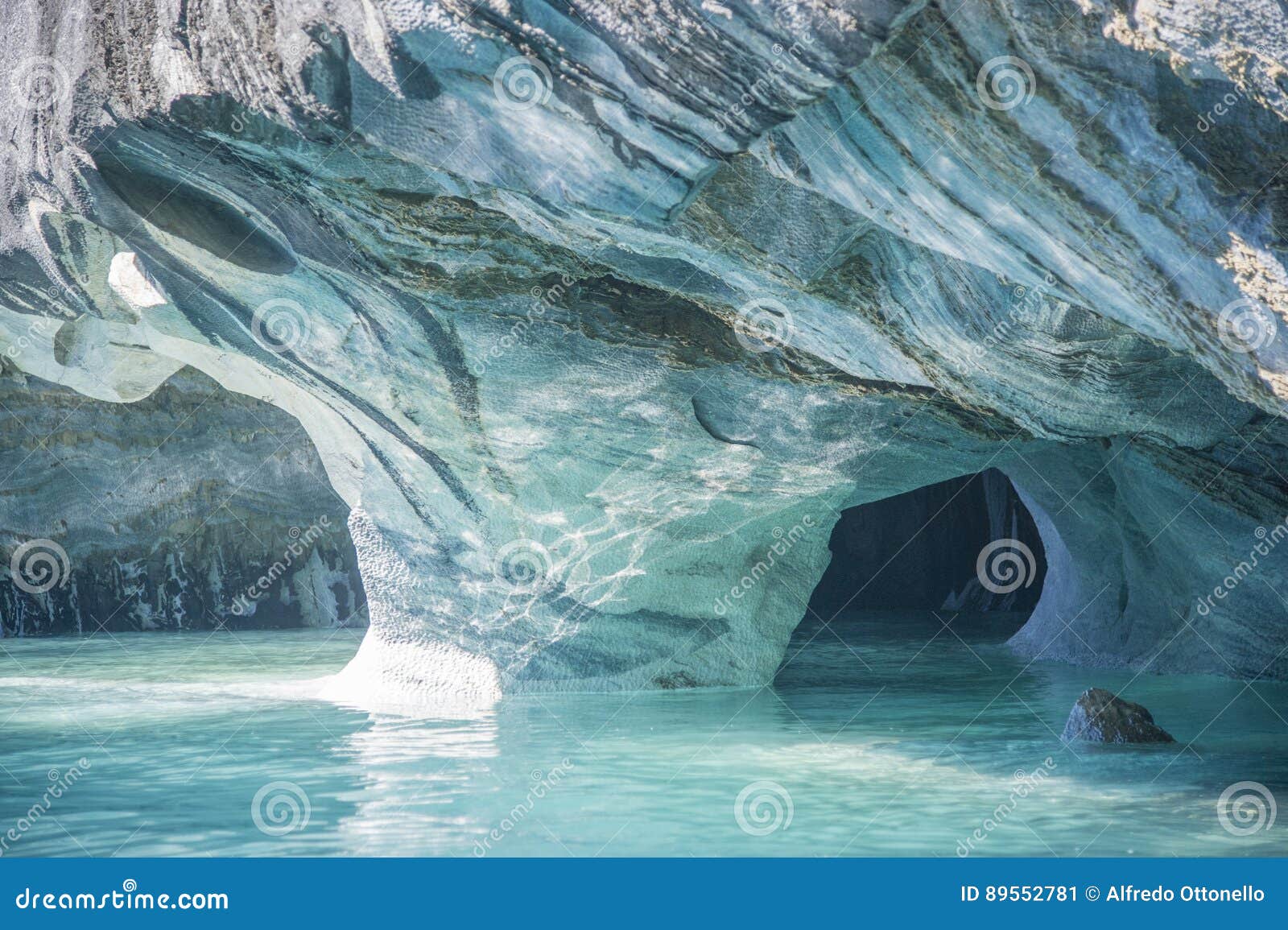 marble cathedral, general carrera lake, chile.