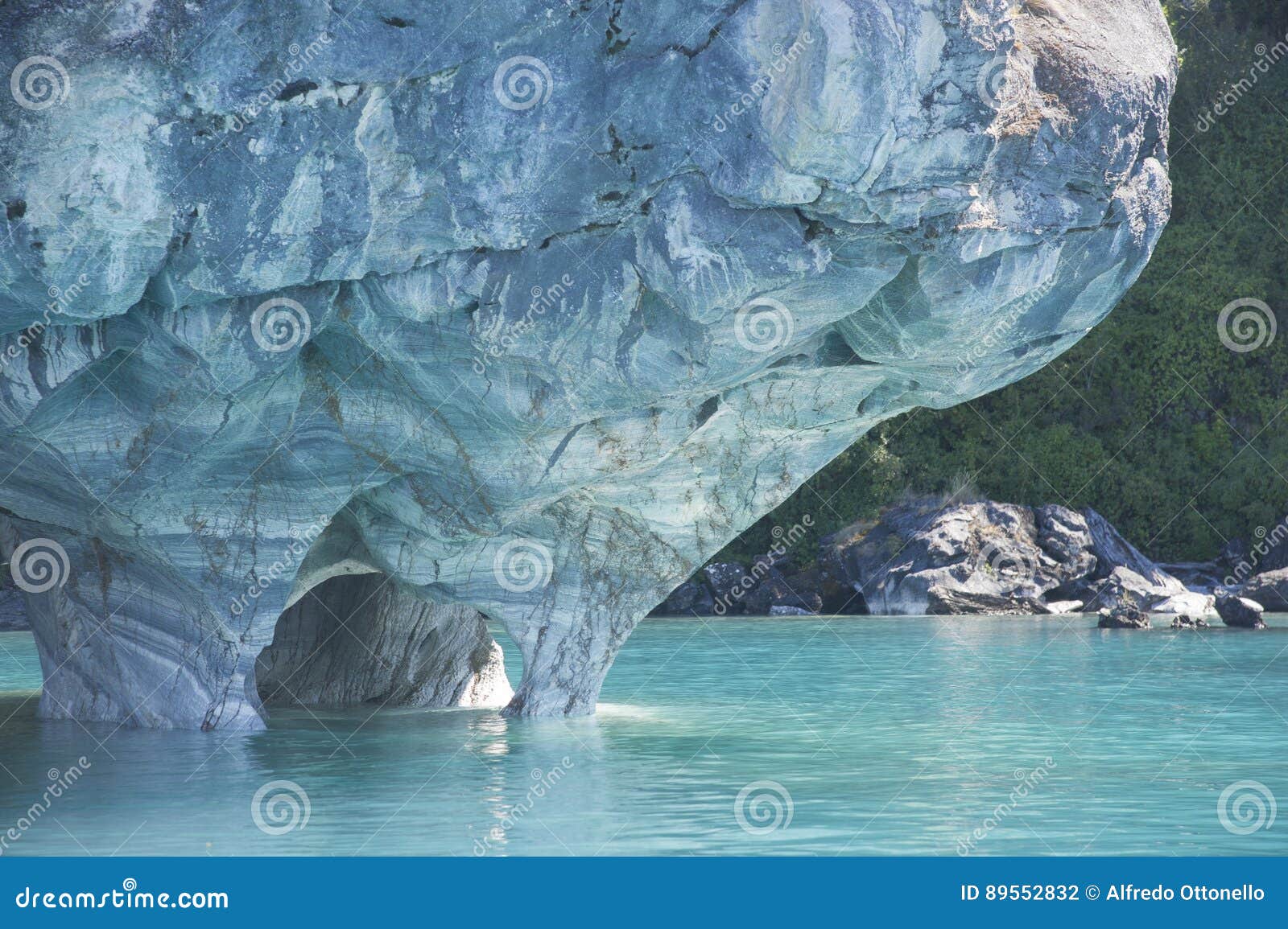 marble cathedral, general carrera lake, chile.