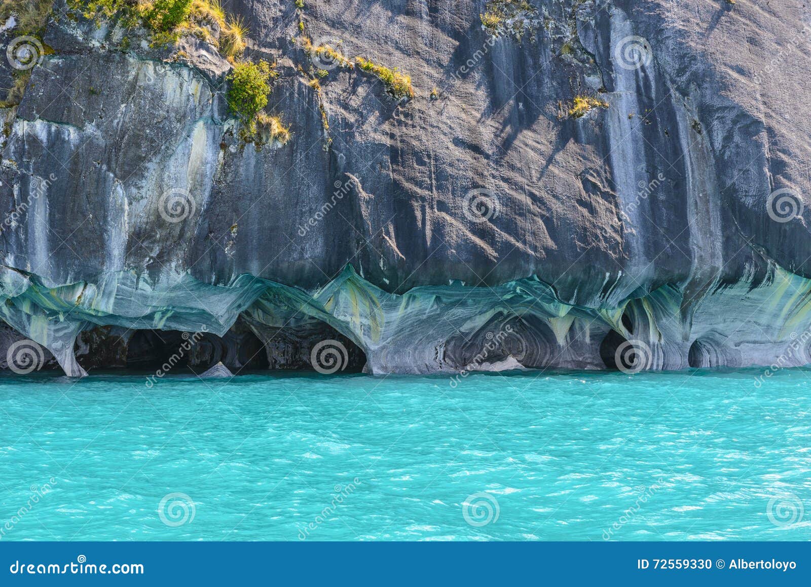 marble caves of lake general carrera (chile)