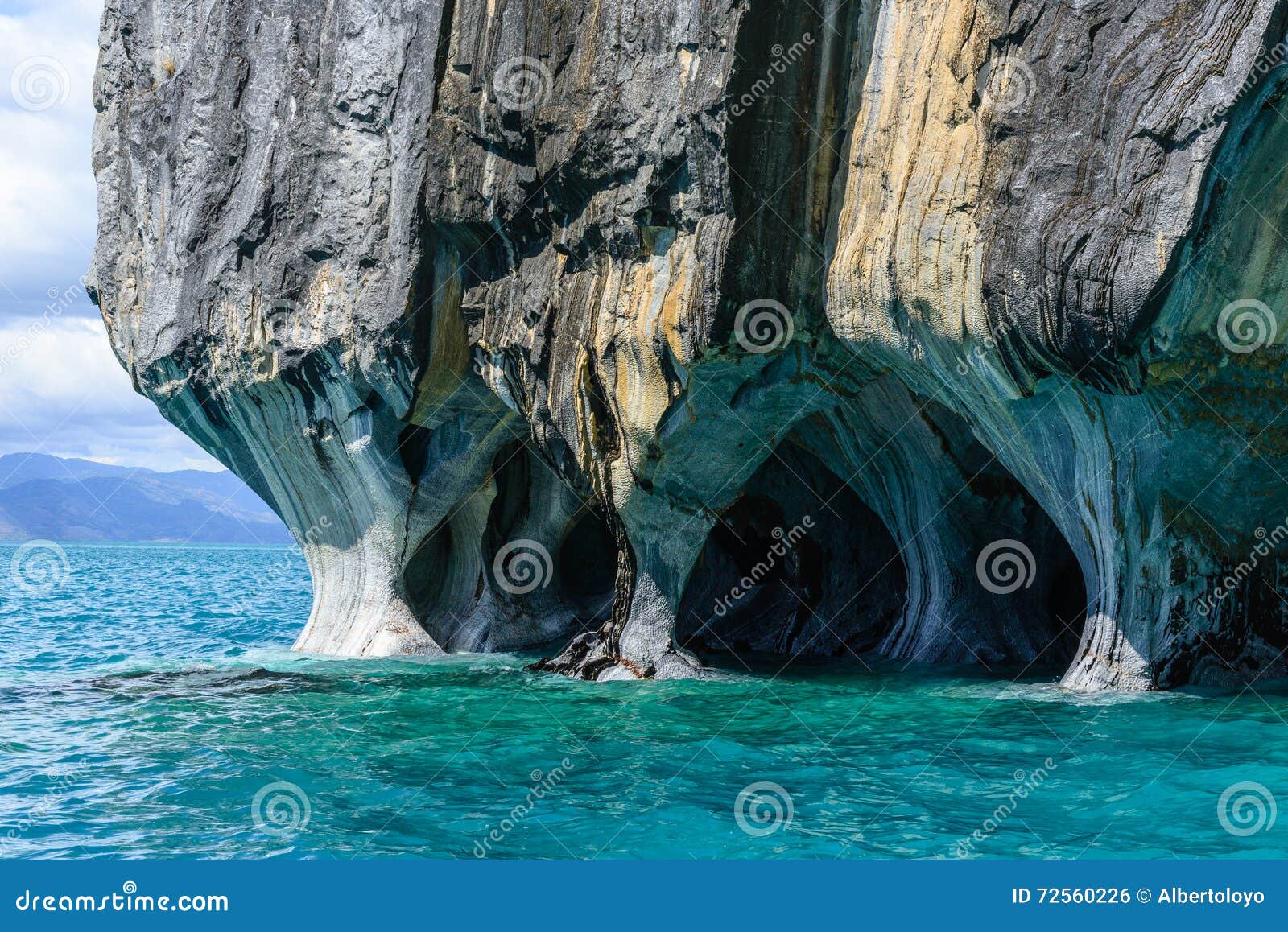 marble caves of lake general carrera (chile)