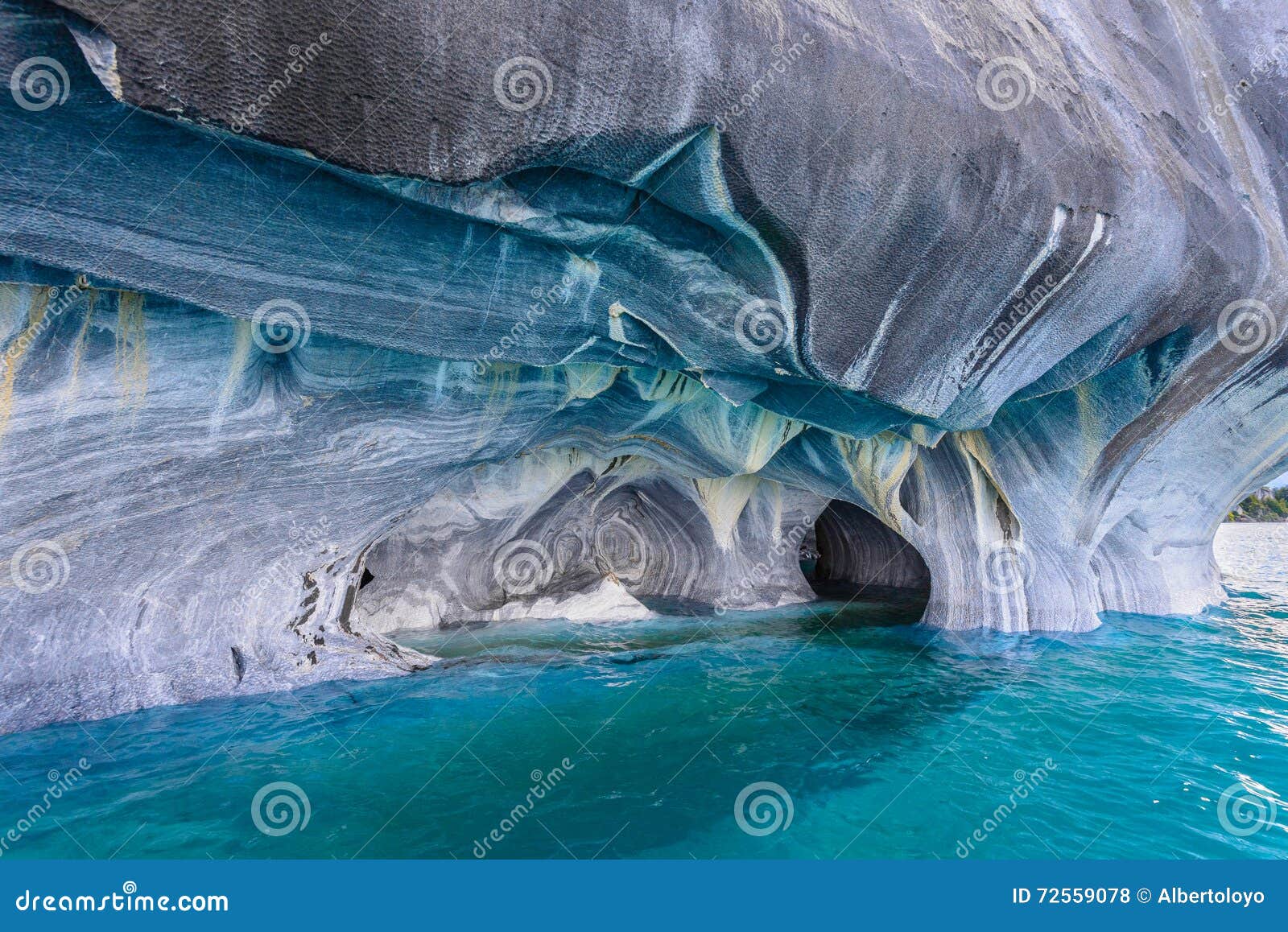 marble caves of lake general carrera (chile)