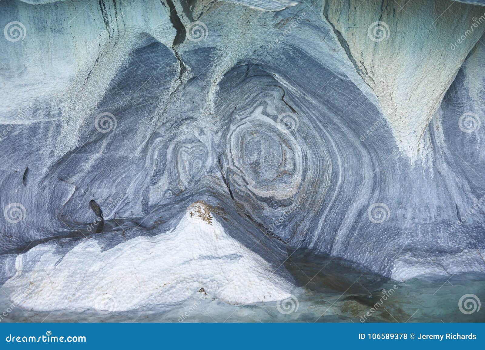 marble caves in northern patagonia, chile.