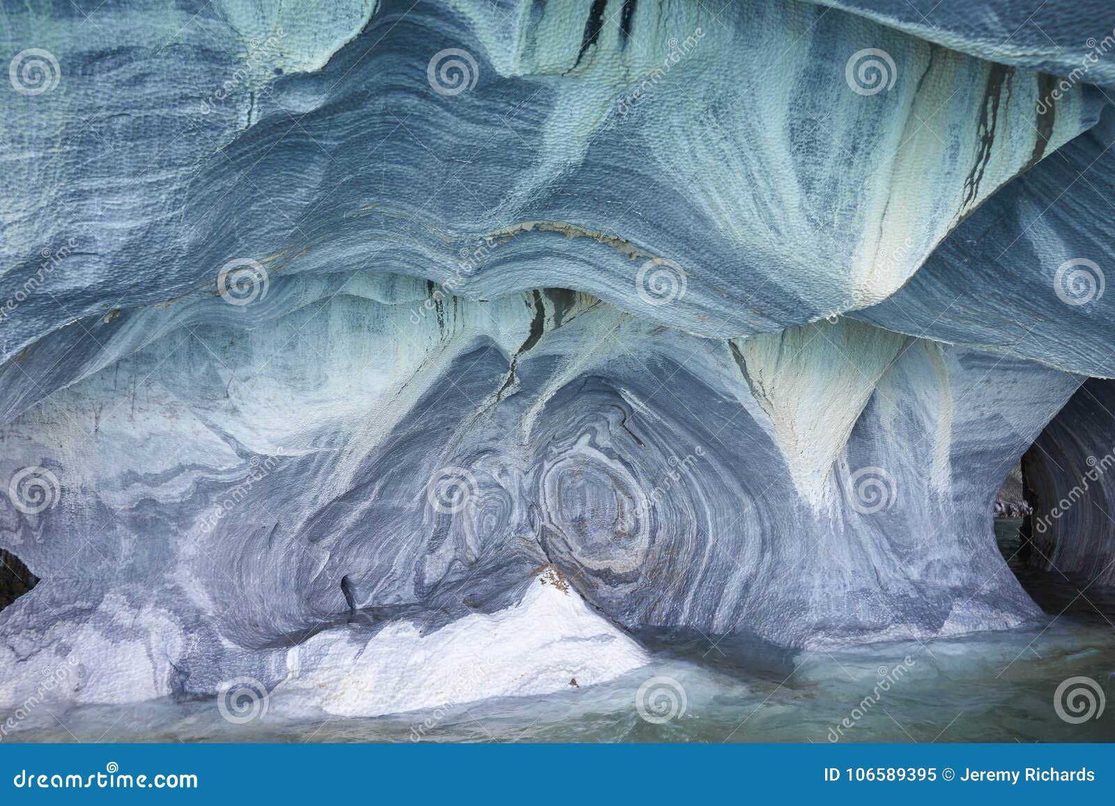 marble caves in northern patagonia, chile.