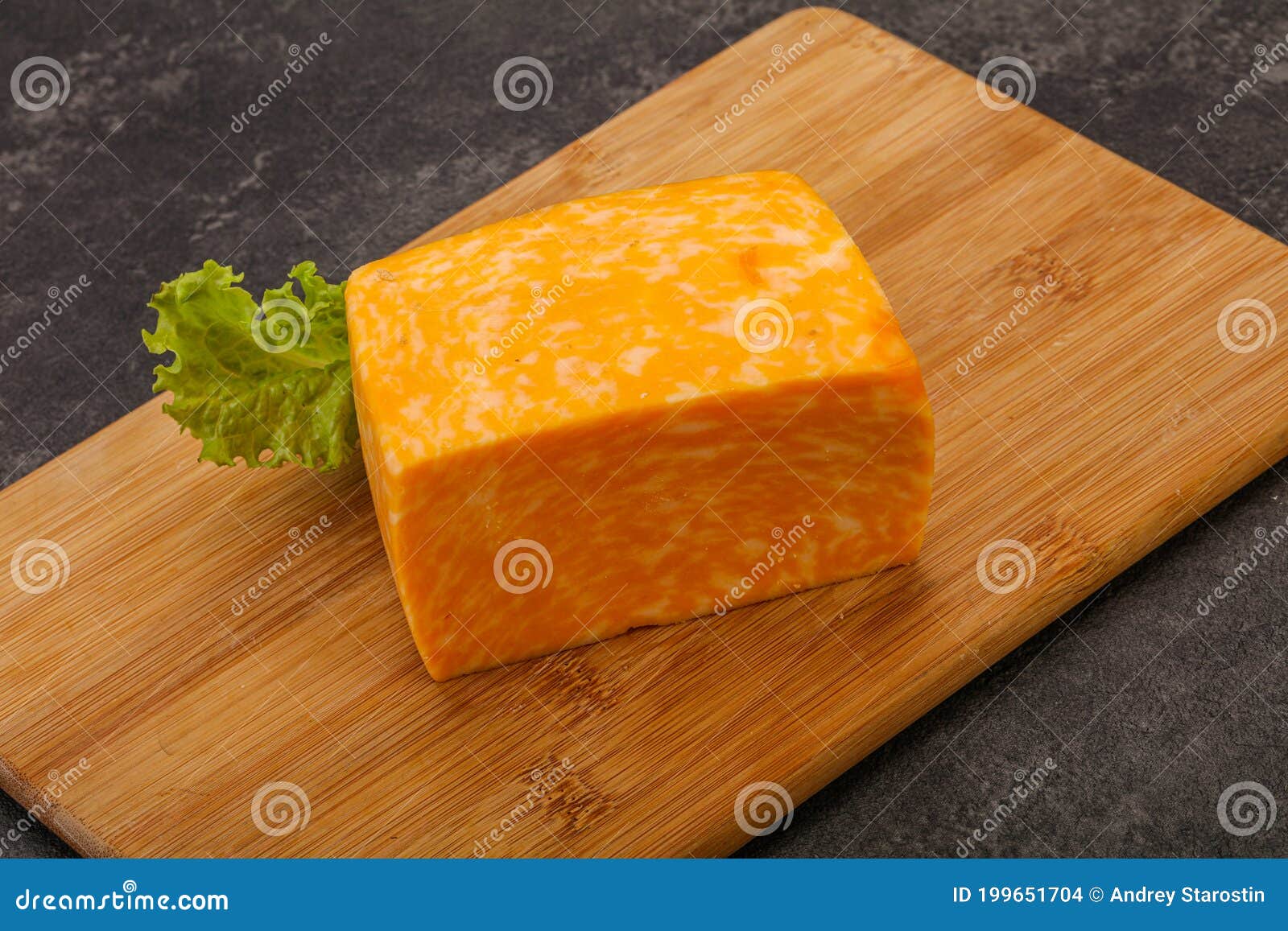 Marble Cheese Brick Over Board Stock Photo Image of monterey, snack