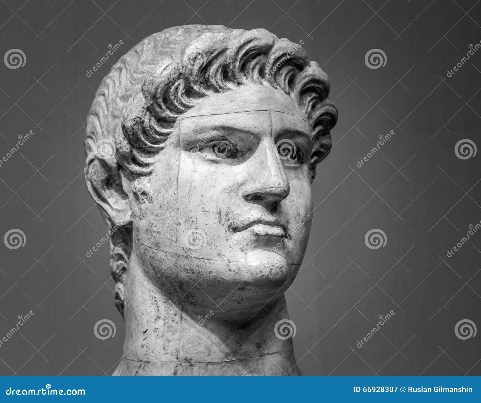 marble head of nero roman emperor