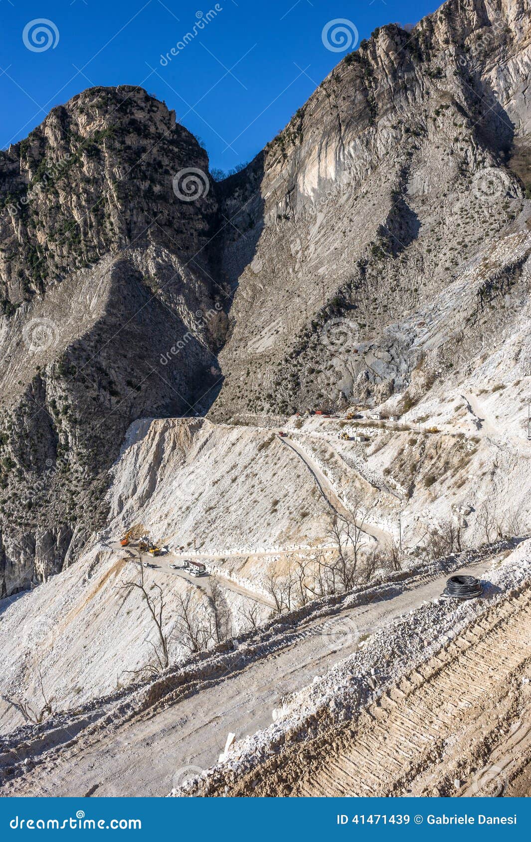 Marble Quarry stock image. Image of carrara, land, cypress 41471439