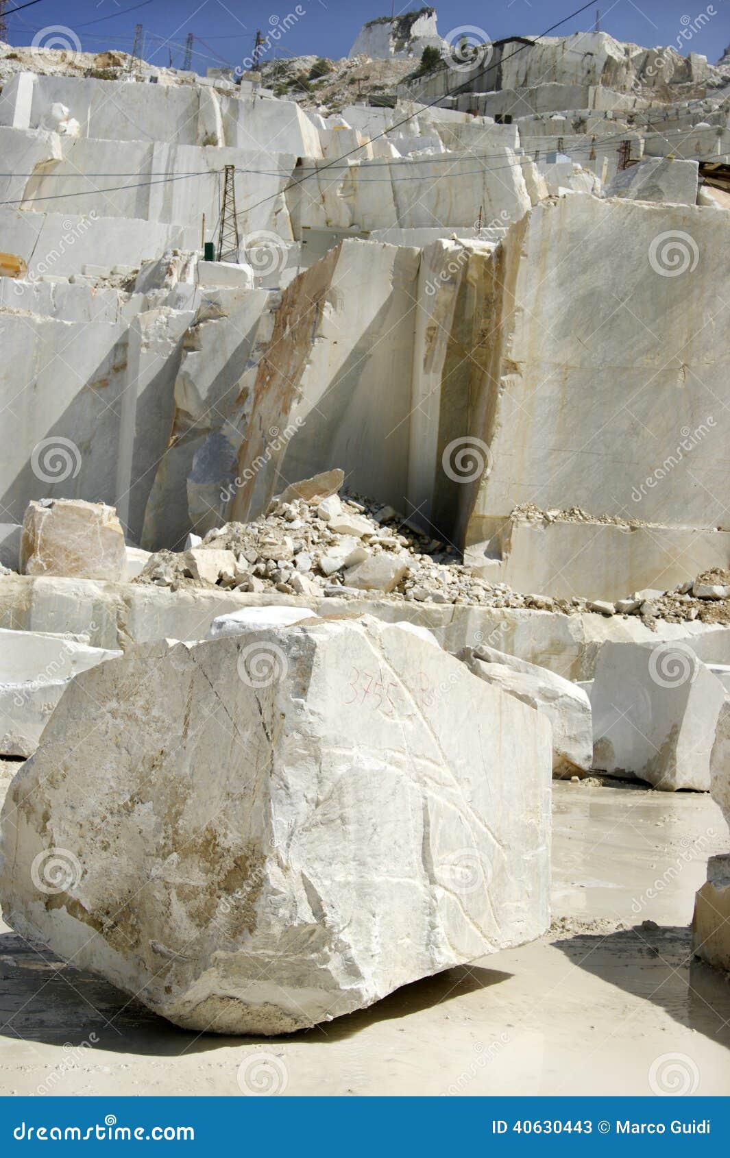 Marble Quarry in Carrara White Italy Stock Image Image of geology