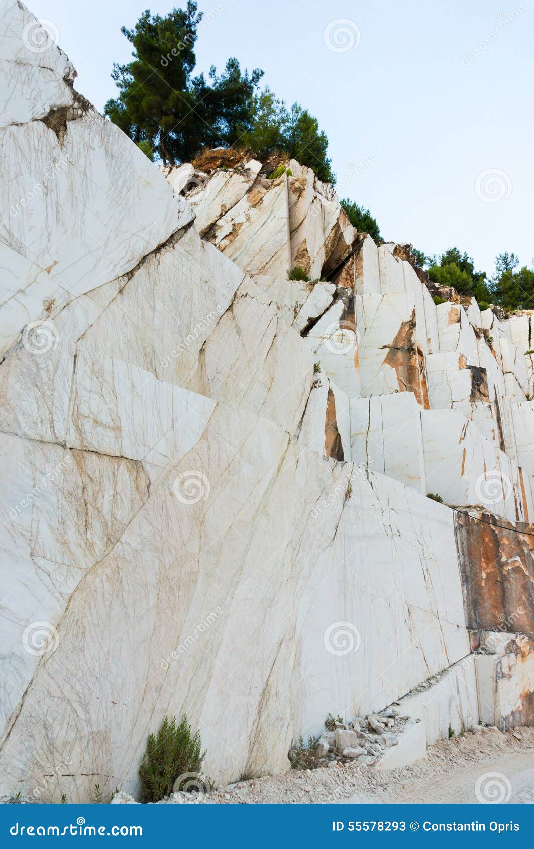 Marble quarry stock image. Image of extraction, machinery 55578293