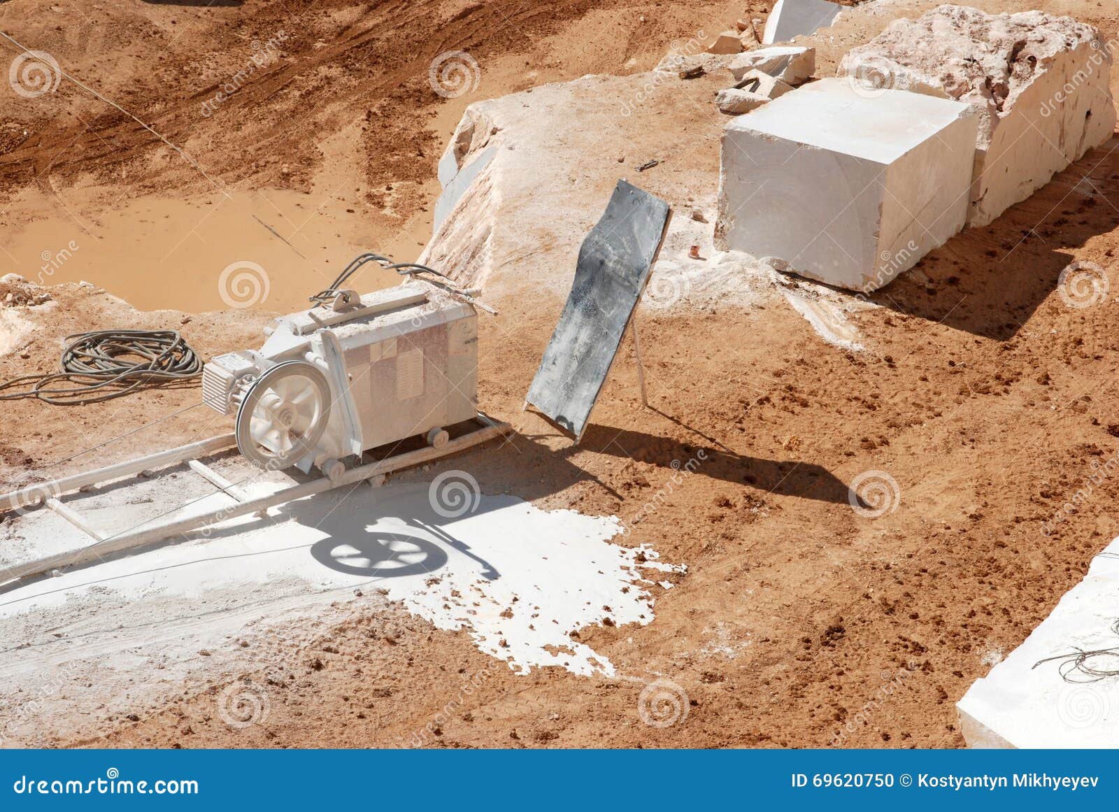 Marble Quarry Machine for Marble Stock Photo Image of work, open