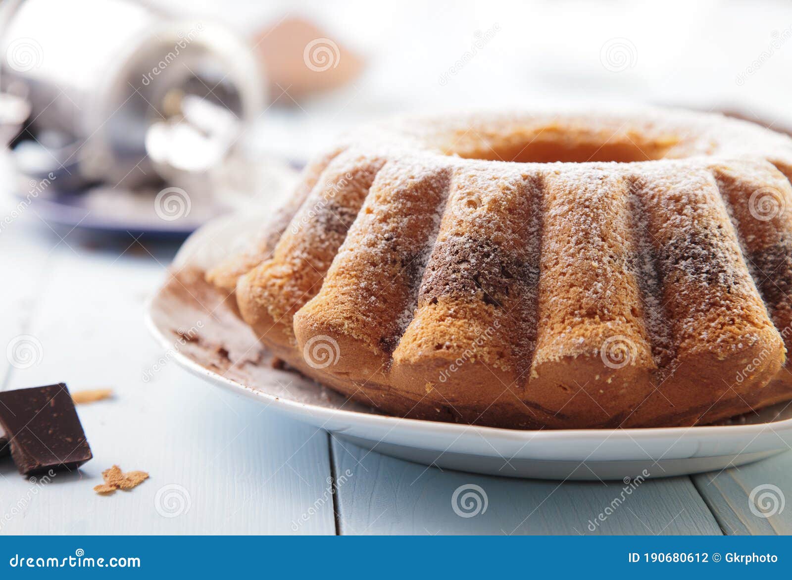 Marble ring cake stock photo. Image of butterfly, poland 190680612