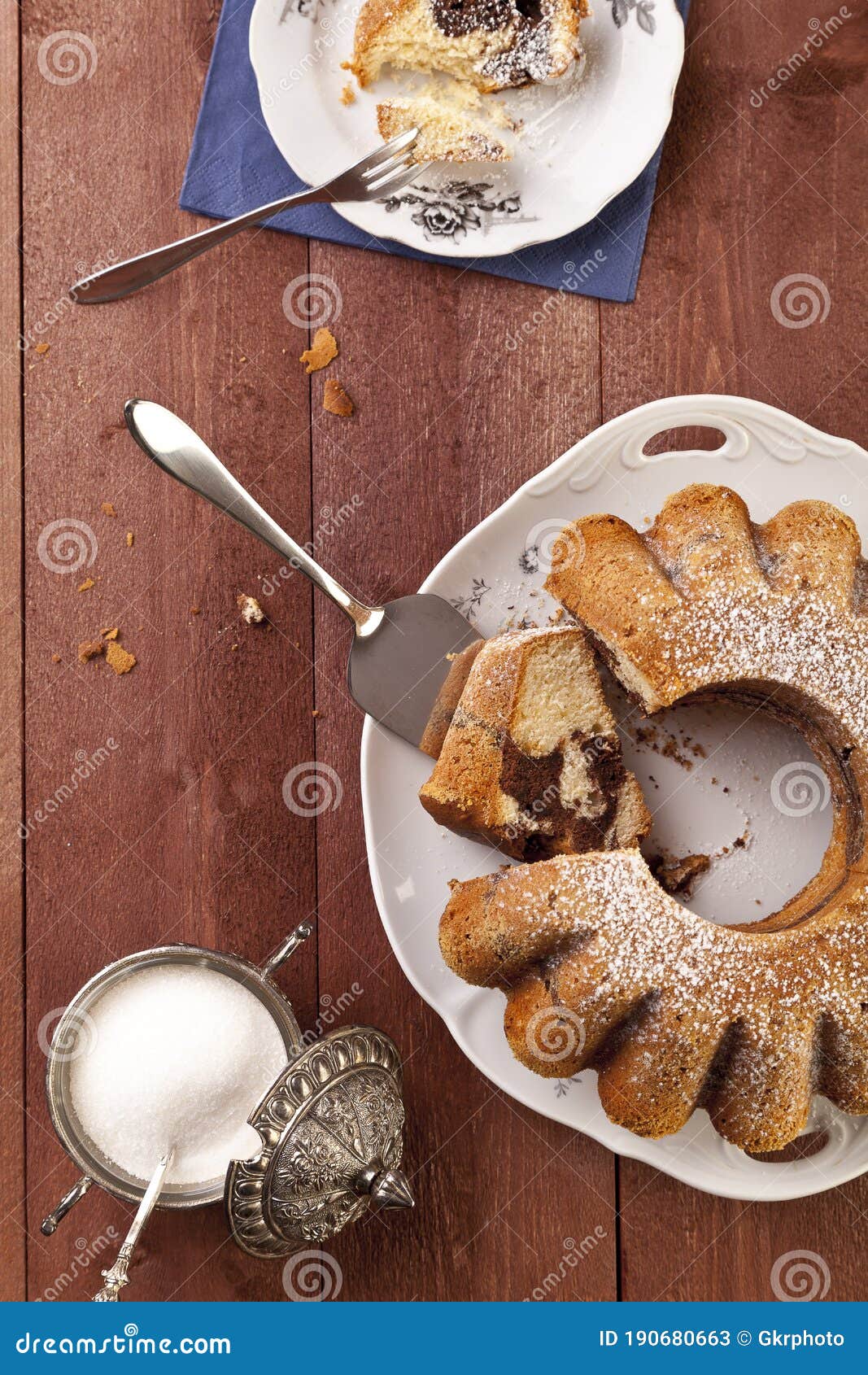 Marble ring cake stock image. Image of cake, delicious 190680663