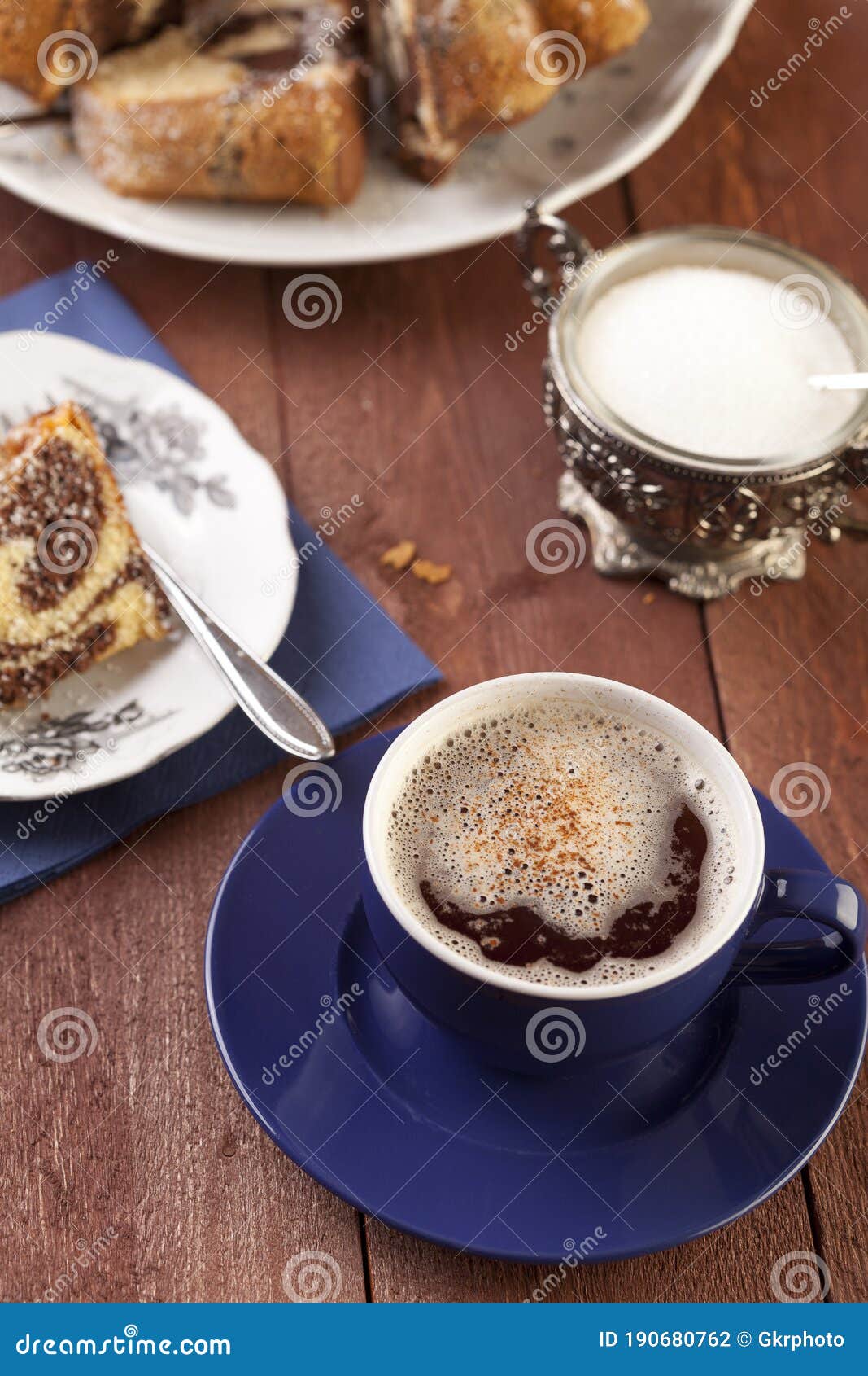 Marble ring cake stock photo. Image of beverage, cake 190680762