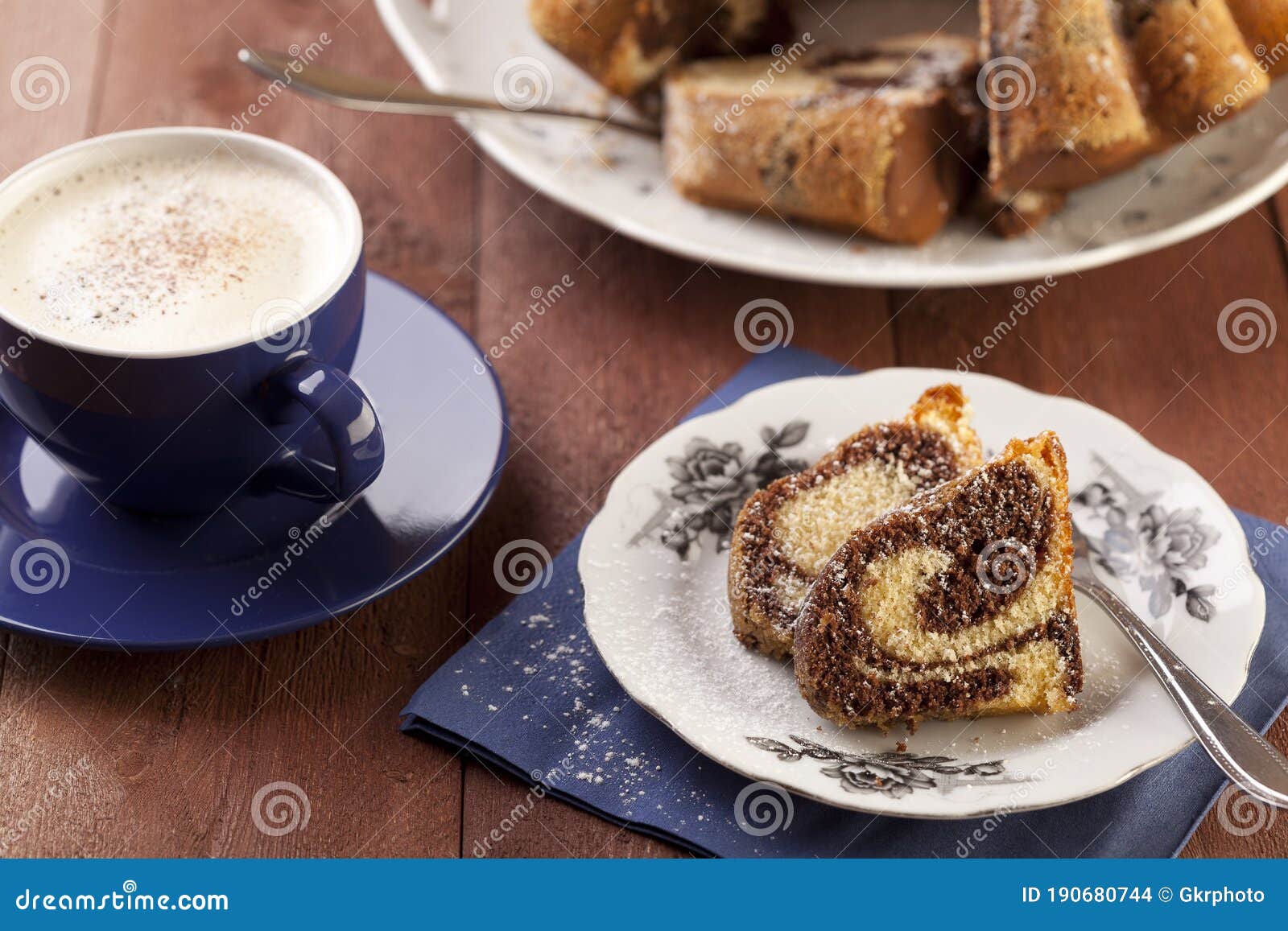 Marble ring cake stock photo. Image of gourmet, bake 190680744